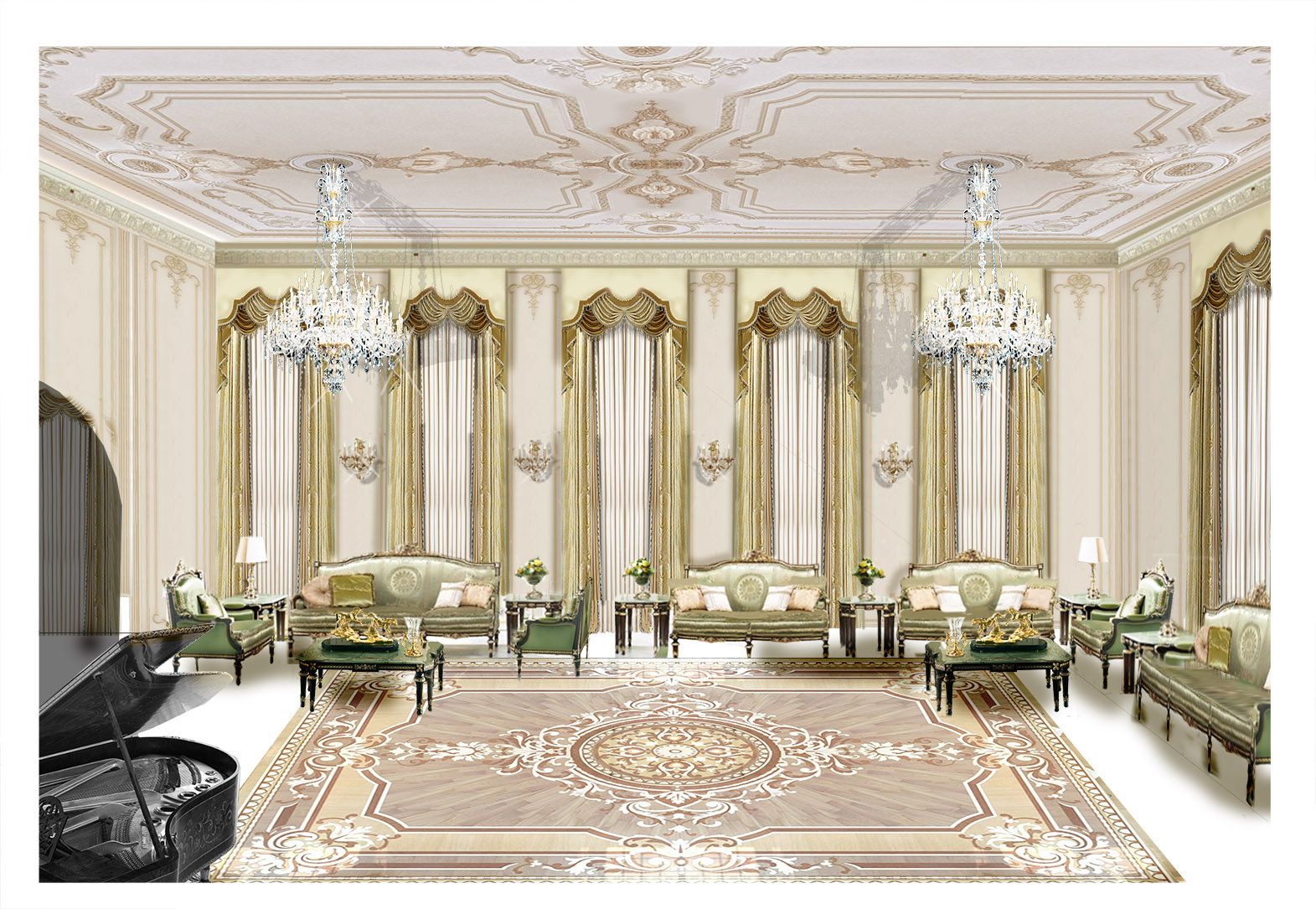 Luxurious Living Room Design by MODENESE Luxury Interiors - Architizer