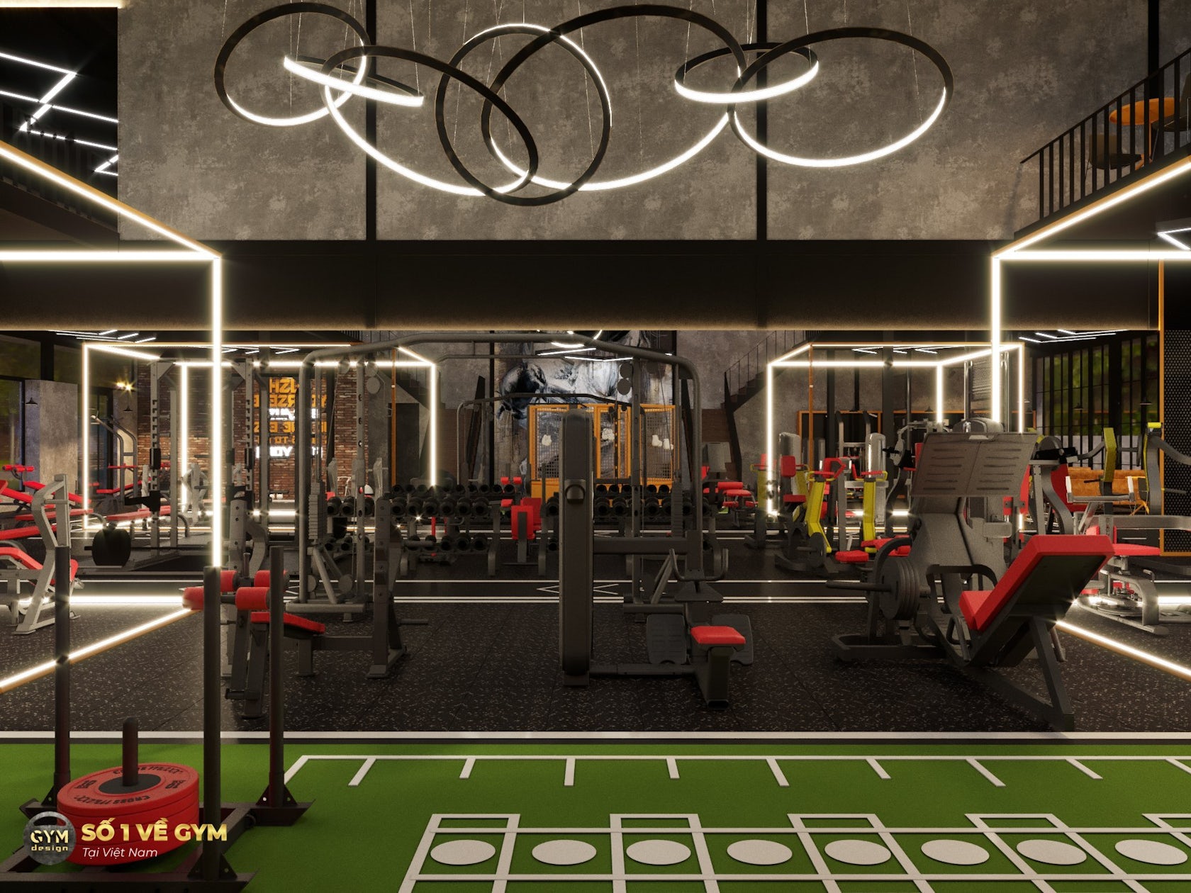 Idea 3509096: Thiết kế nội thất phòng gym Sông Cầu - GYMdesign by ...