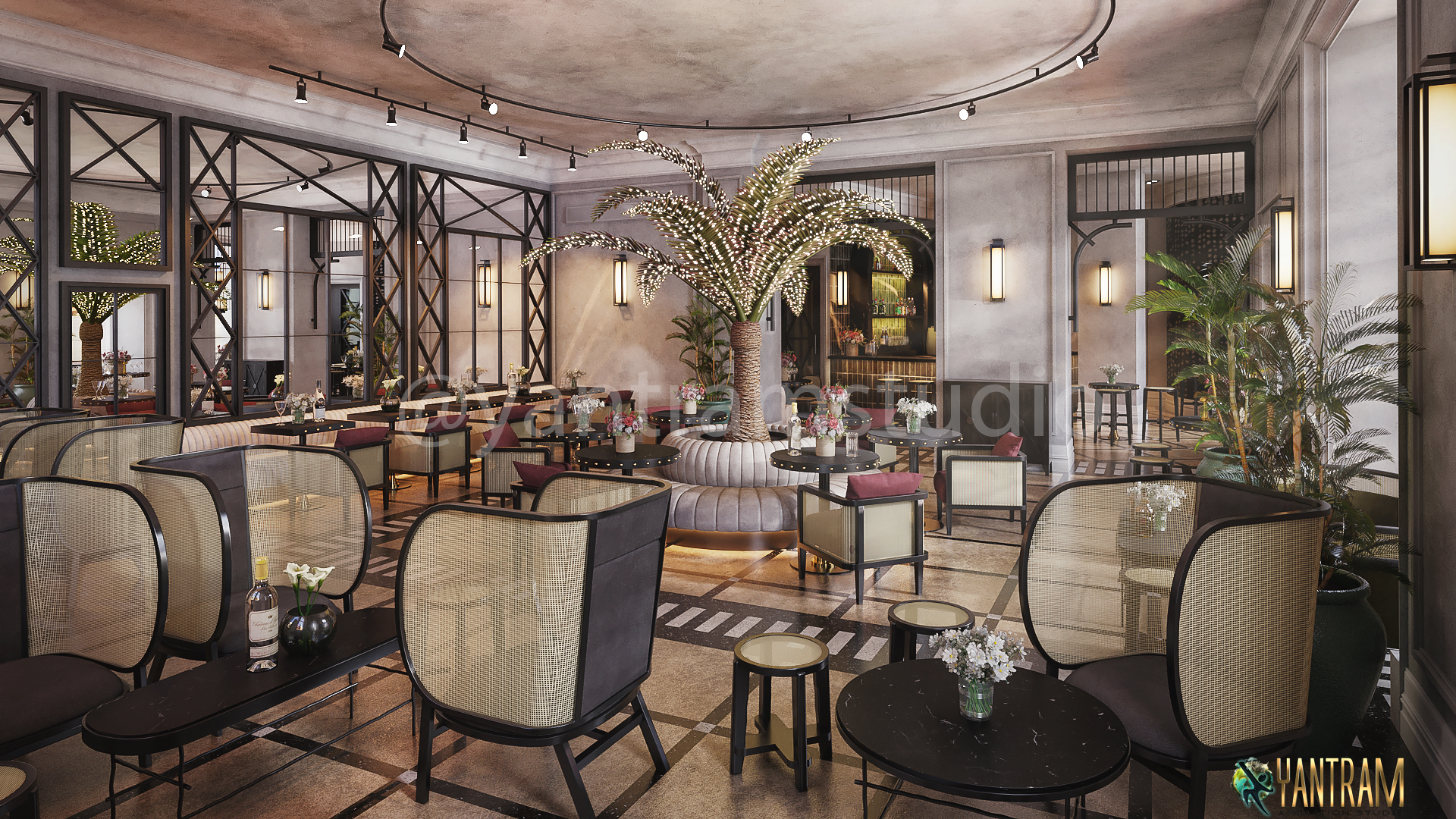 Classic Restaurant by Yantram 3D Interior Rendering Company by Yantram ...