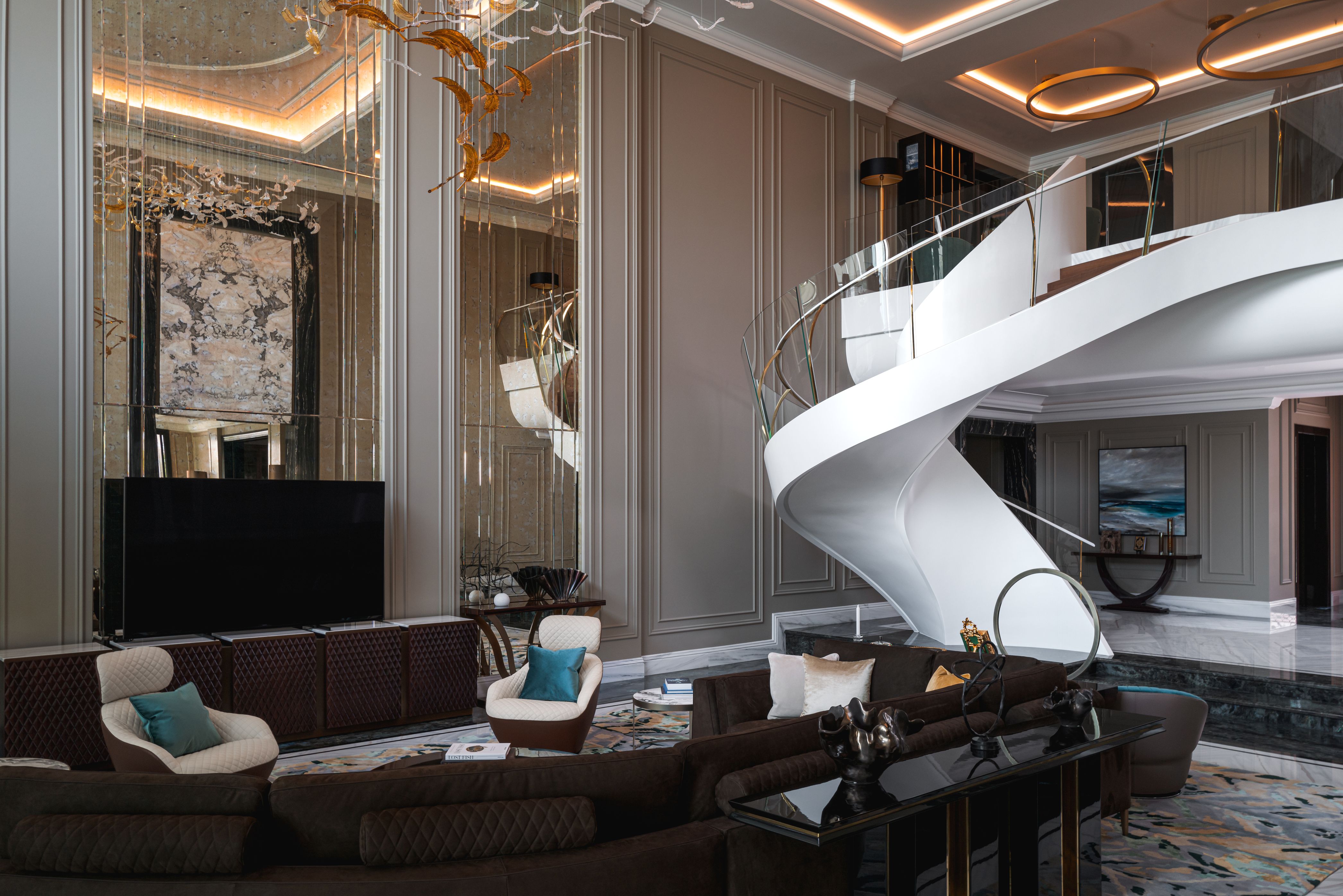 22Carat, Dubai, helical feature stair by Siller Stairs - Architizer