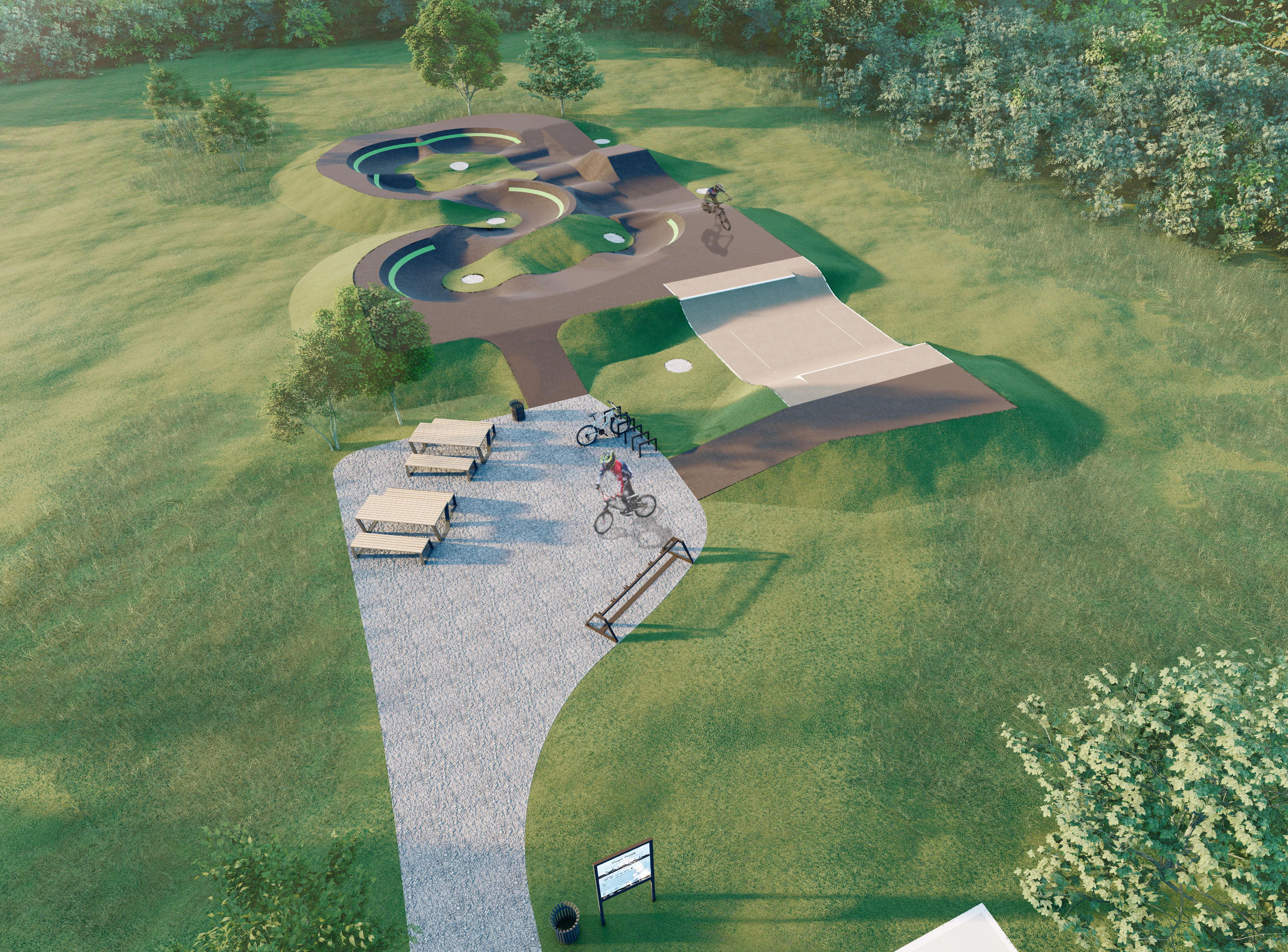 Pump track design by Minimal Design Architizer