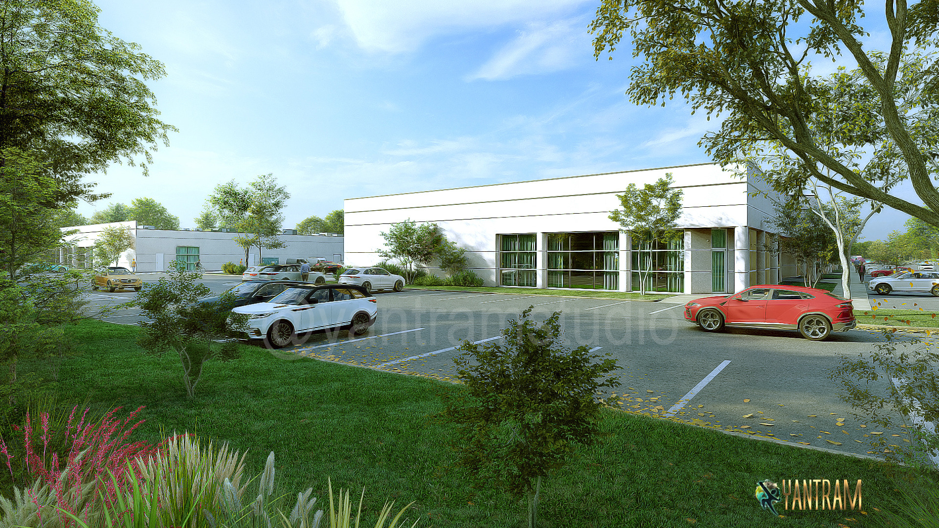 3D Architectural Rendering Service of a commercial building by Yantram ...