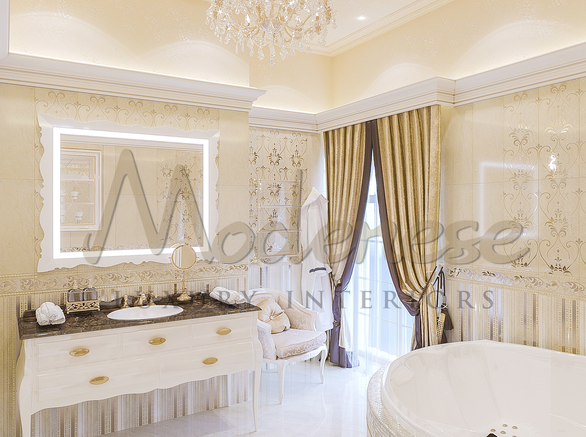 Elegant Bathroom Design Idea For Villa in Kenya by MODENESE Luxury