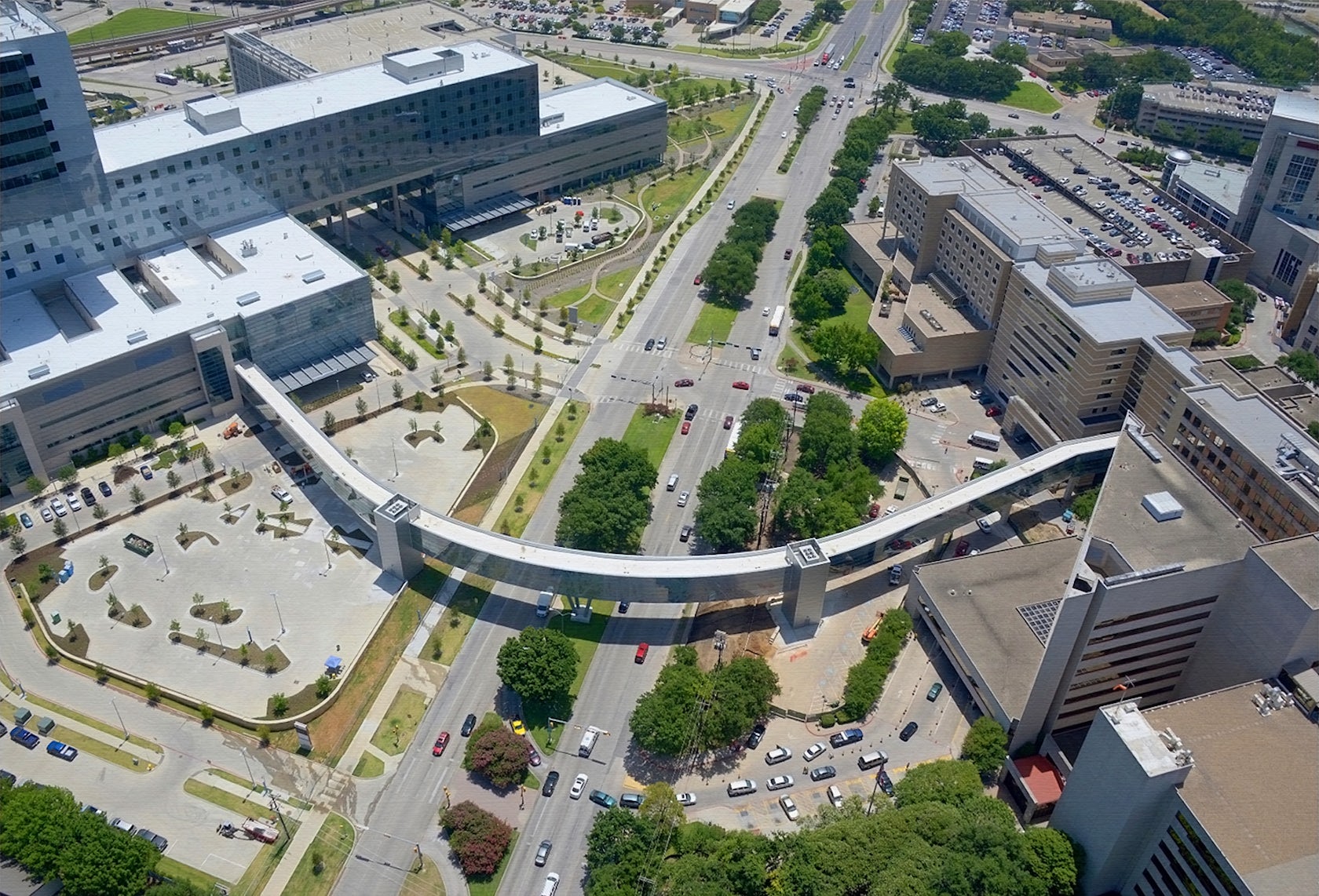 Ron J. Anderson, MD Clinic Building and Mike A. Myers Sky Bridge