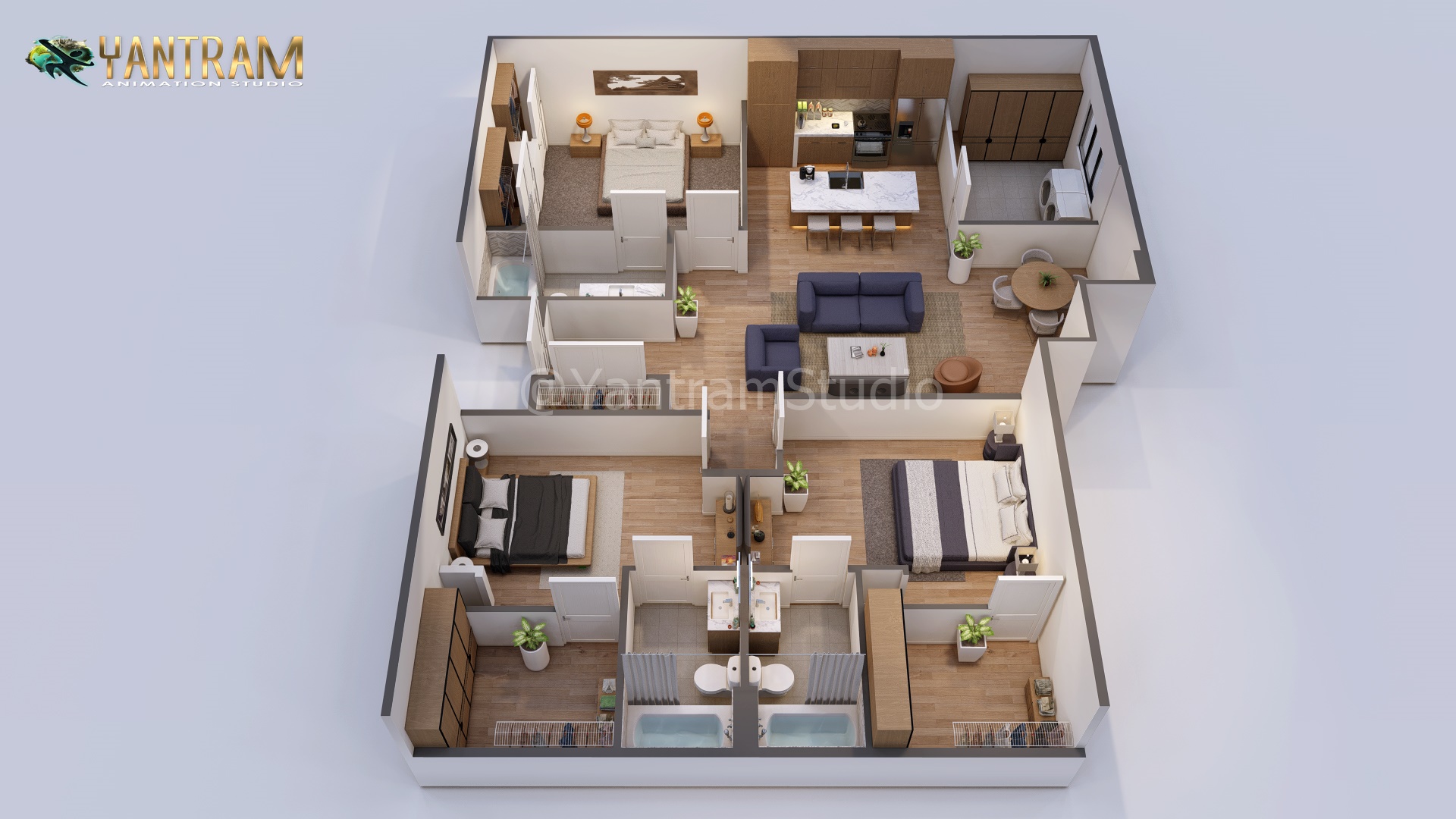 3D Floor Plan Rendering The Future Of Home Design By Yantram   16776612549303D Floor Plan Rendering The Future Of Home Design 