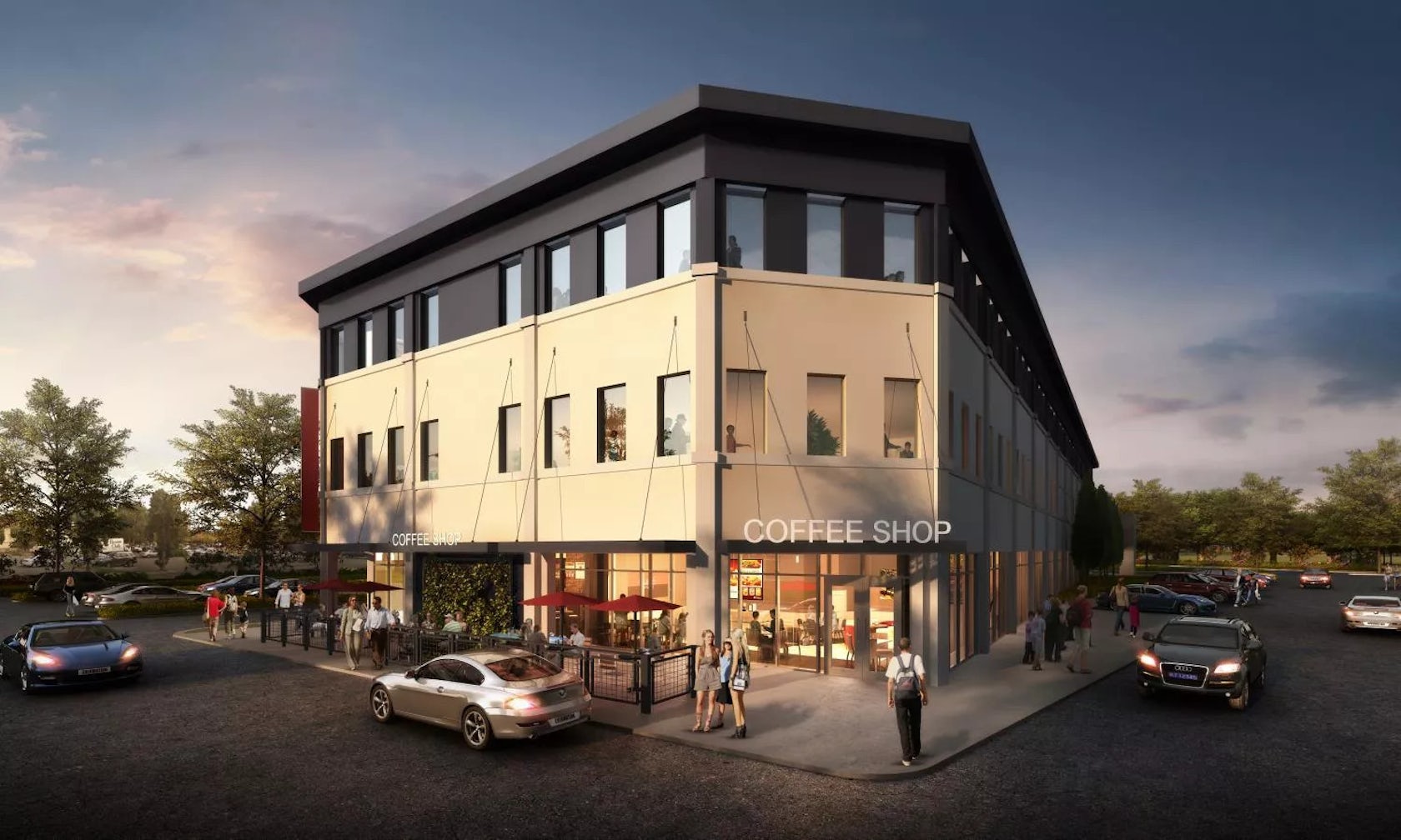 3D Exterior Rendering for Office Building by The 2D3D Floor Plan ...