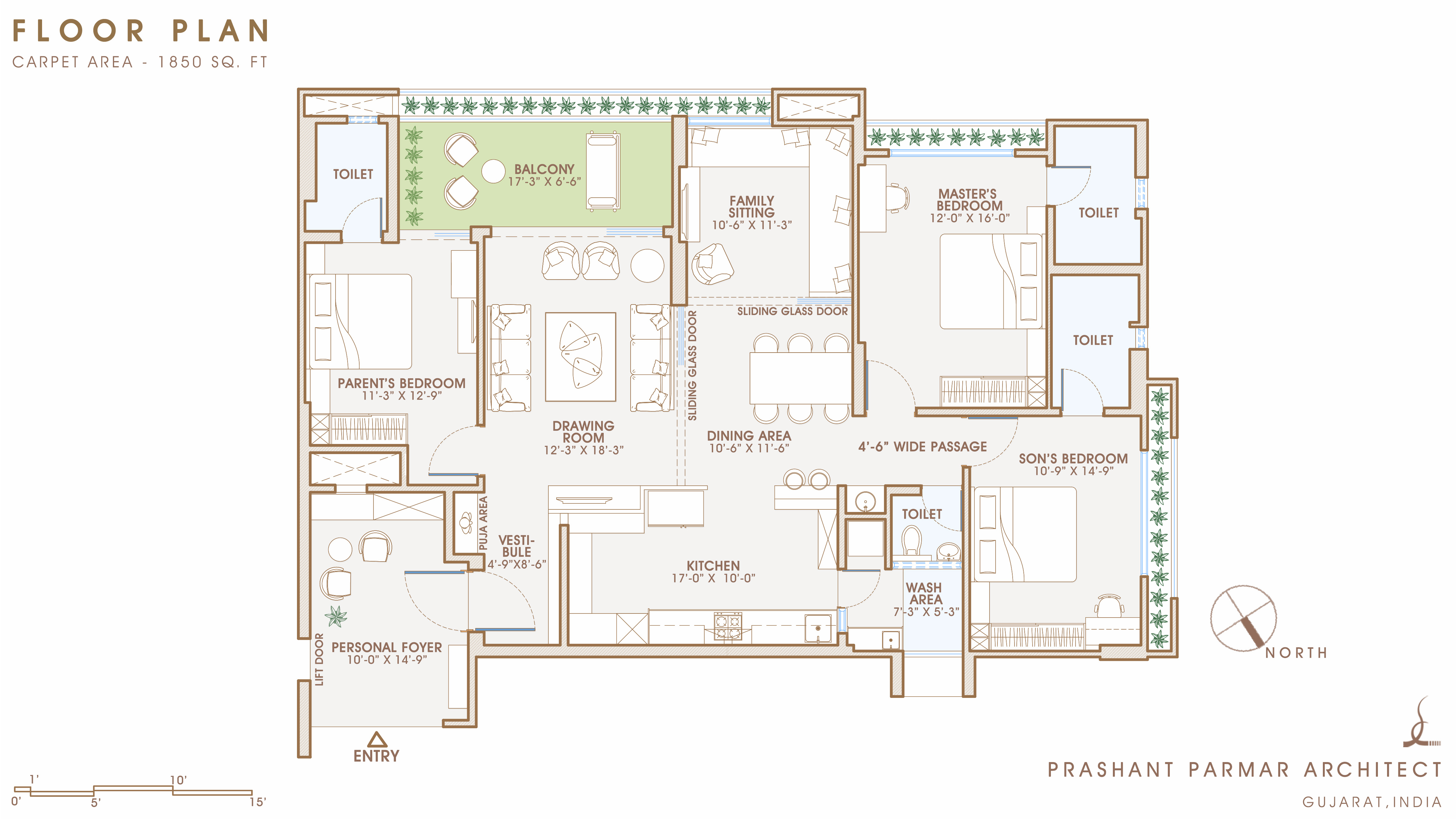 Modern Elegance at Swati Crimson In Ahmedabad by Prashant Parmar ...