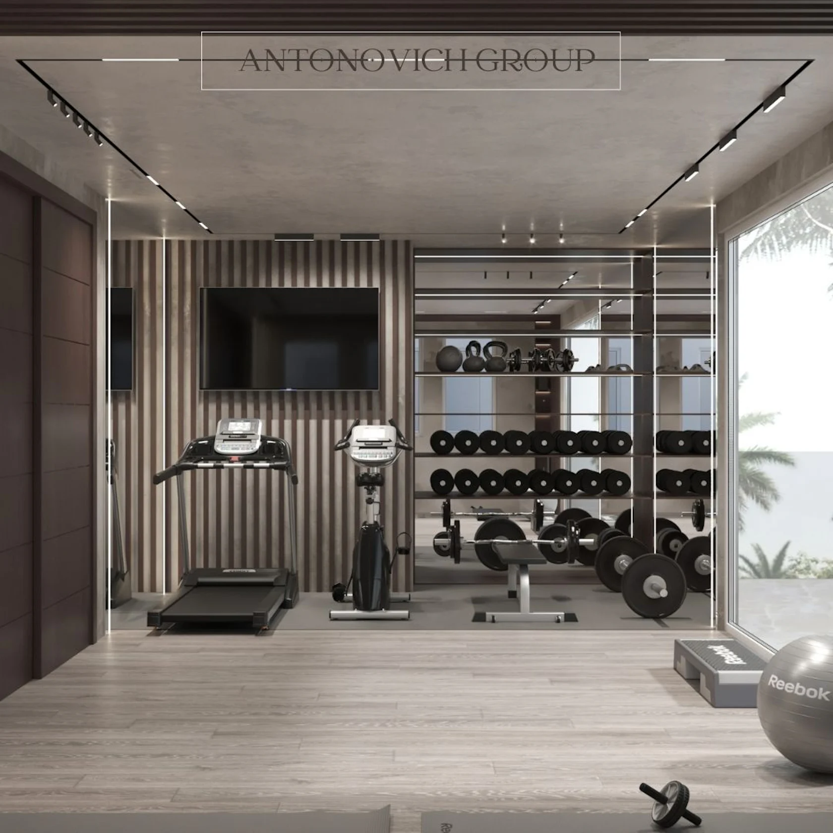 Fitness Center and Gym Interior Design by LUXURY ANTONOVICH DESIGN ...