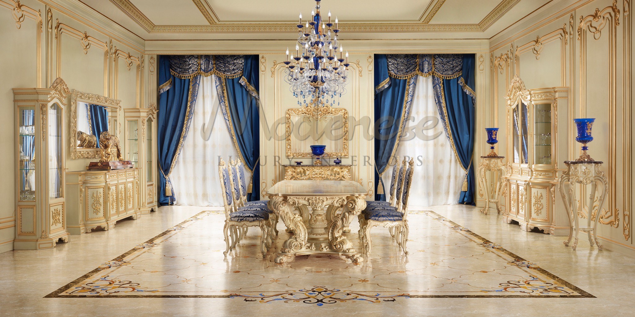 Classical Huge Dining Room Design by MODENESE Luxury Interiors - Architizer