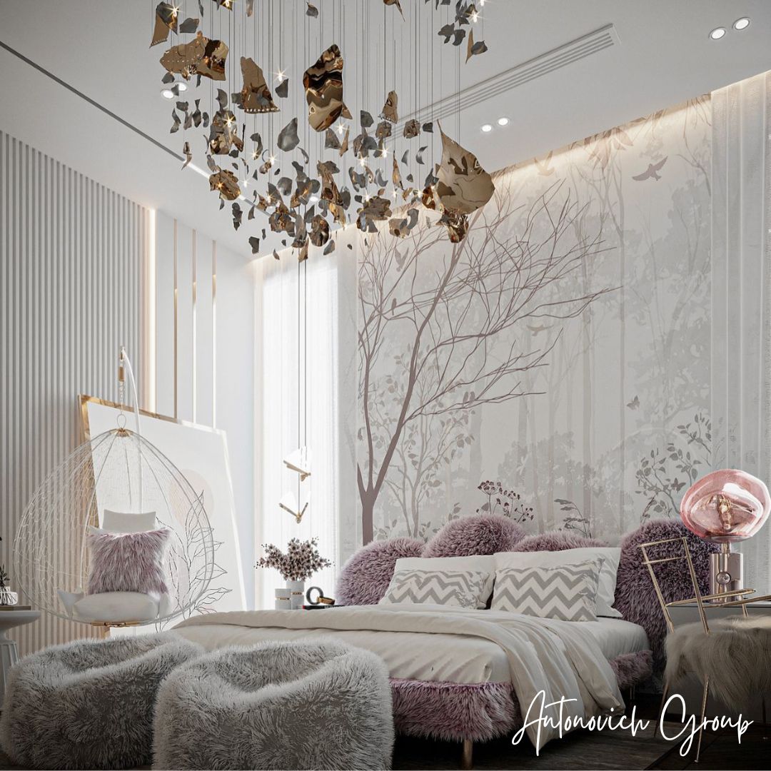 Chic-Style Girls Bedroom Interior Design by LUXURY ANTONOVICH DESIGN ...