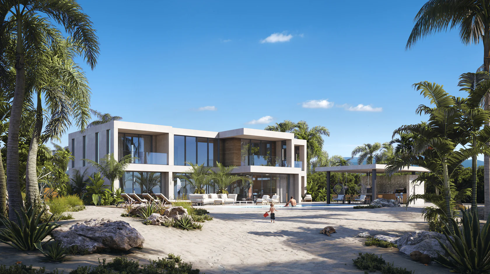 3d luxury villas rendering by Lunas Visualization - Architizer
