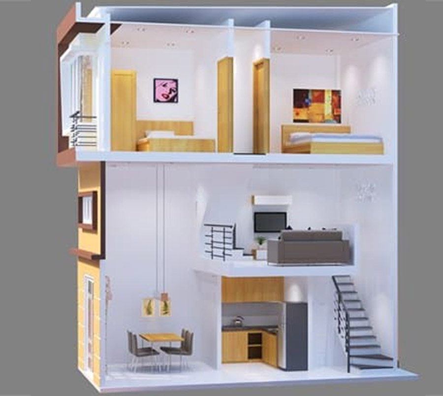 Top những mẫu bản vẽ nhà 1 trệt 1 lửng 1 lầu đẹp tiết kiệm by NEOHouse ...