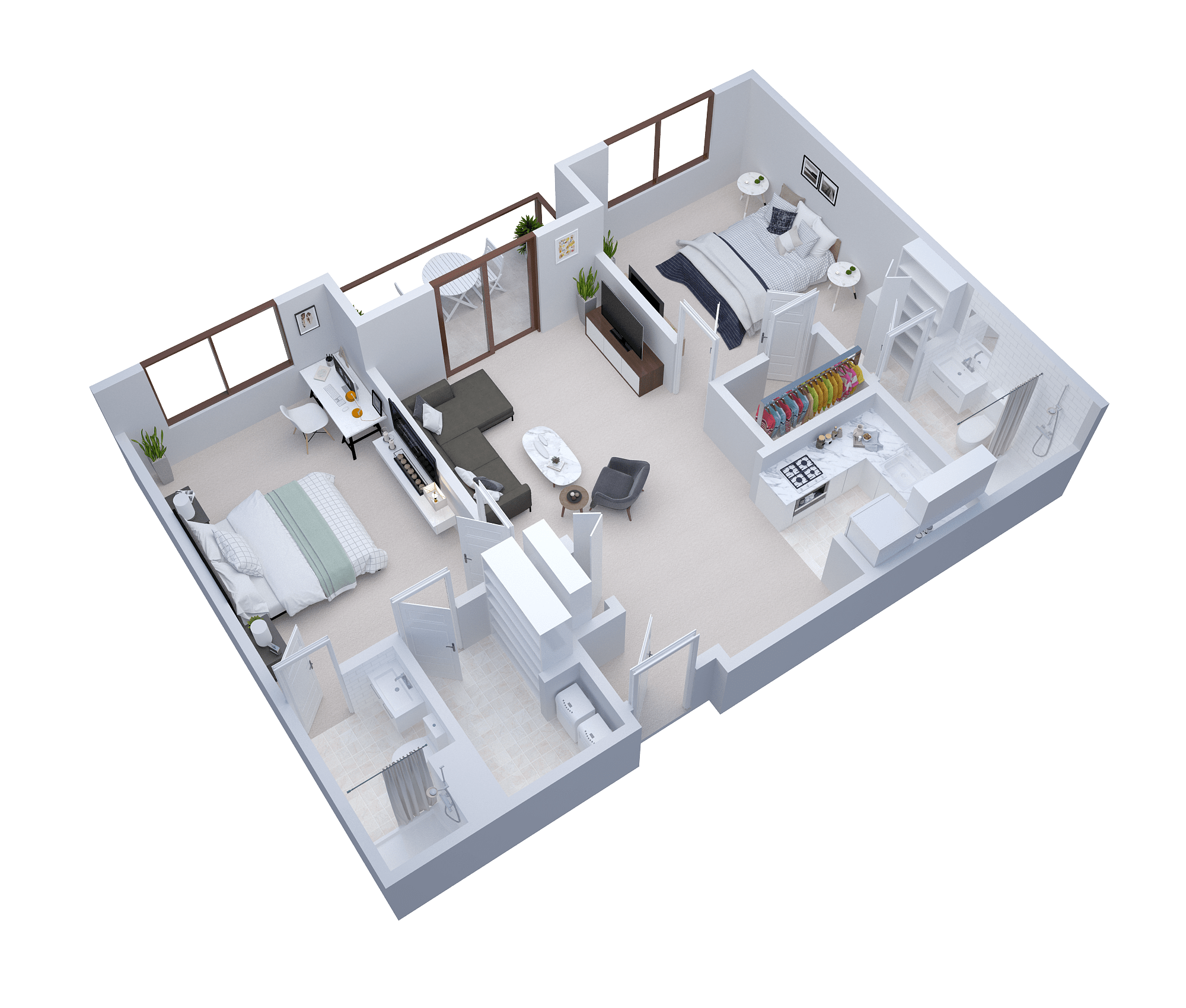 3D Floor Plan Rendering Des Moines, Iowa by The 2D3D Floor Plan Company