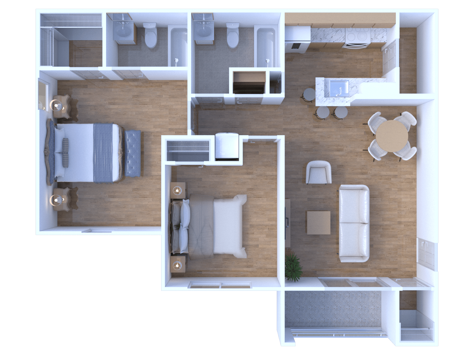 3D Floor Plan Rendering Meridian, Idaho by The 2D3D Floor Plan Company