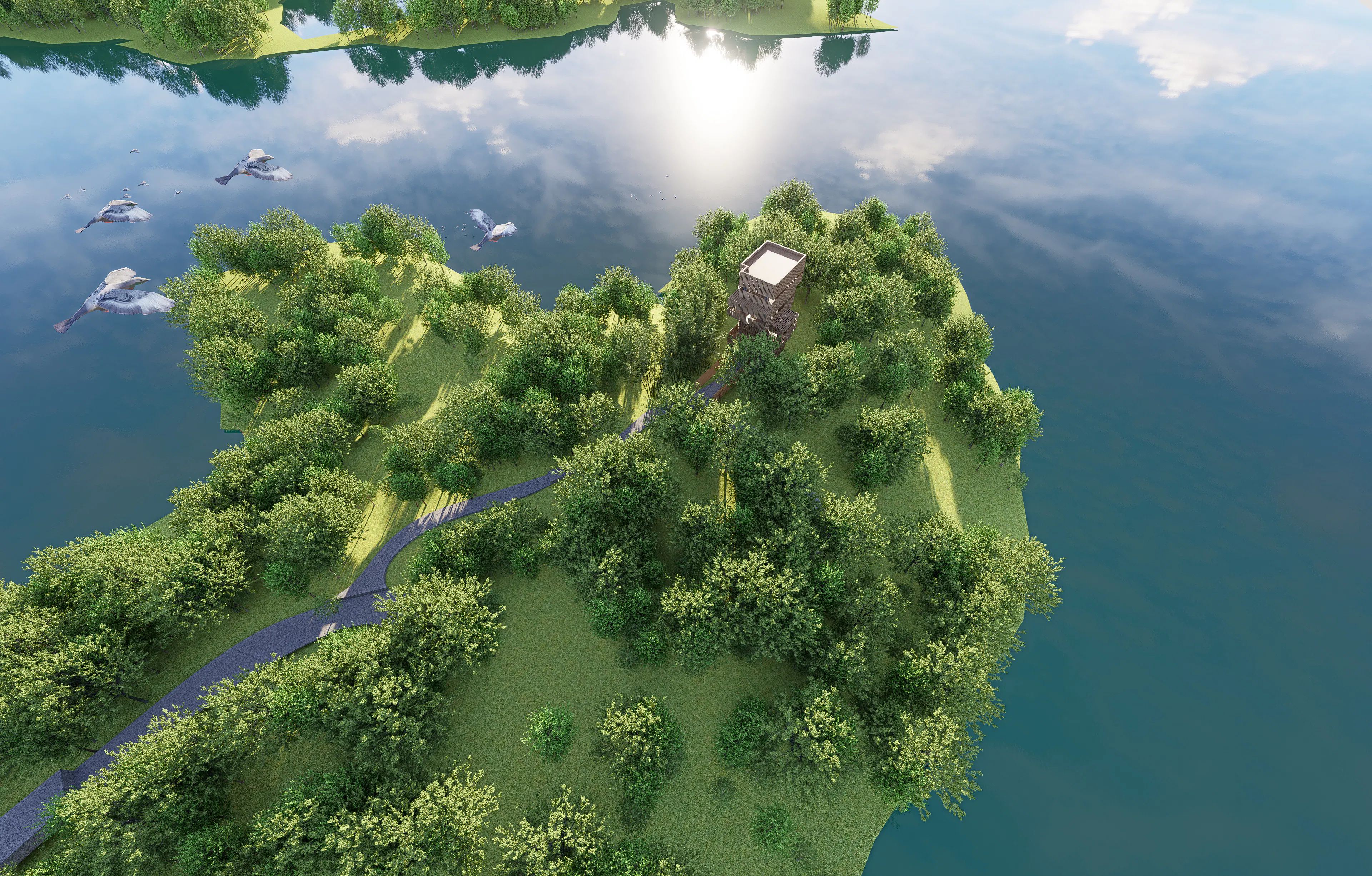 Heilongtan Reservoir Jinsha Island Biodiversity Planning and Birding Design