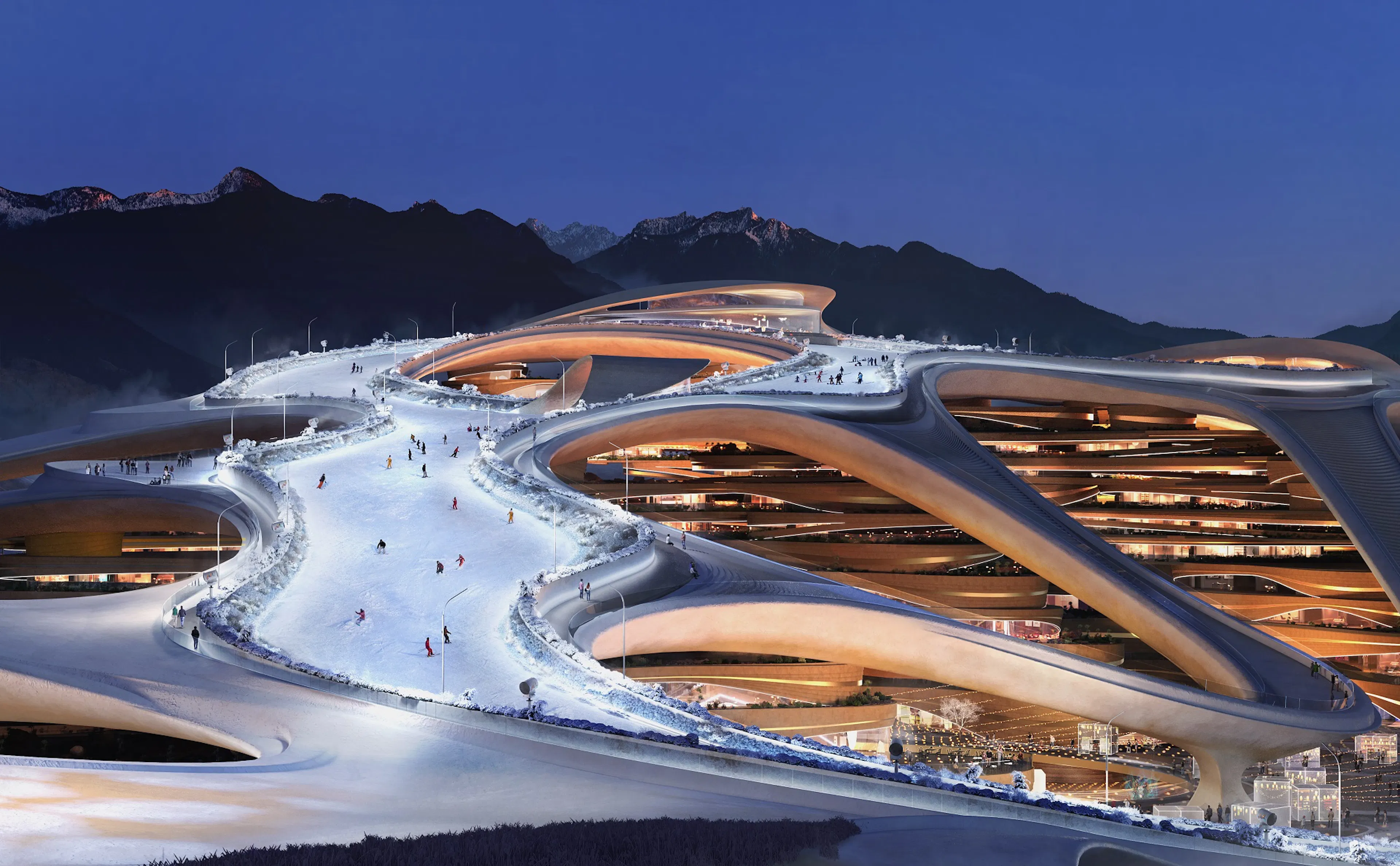 Aedas-designed Trojena Ski Village: A Futuristic Ski Destination in NEOM