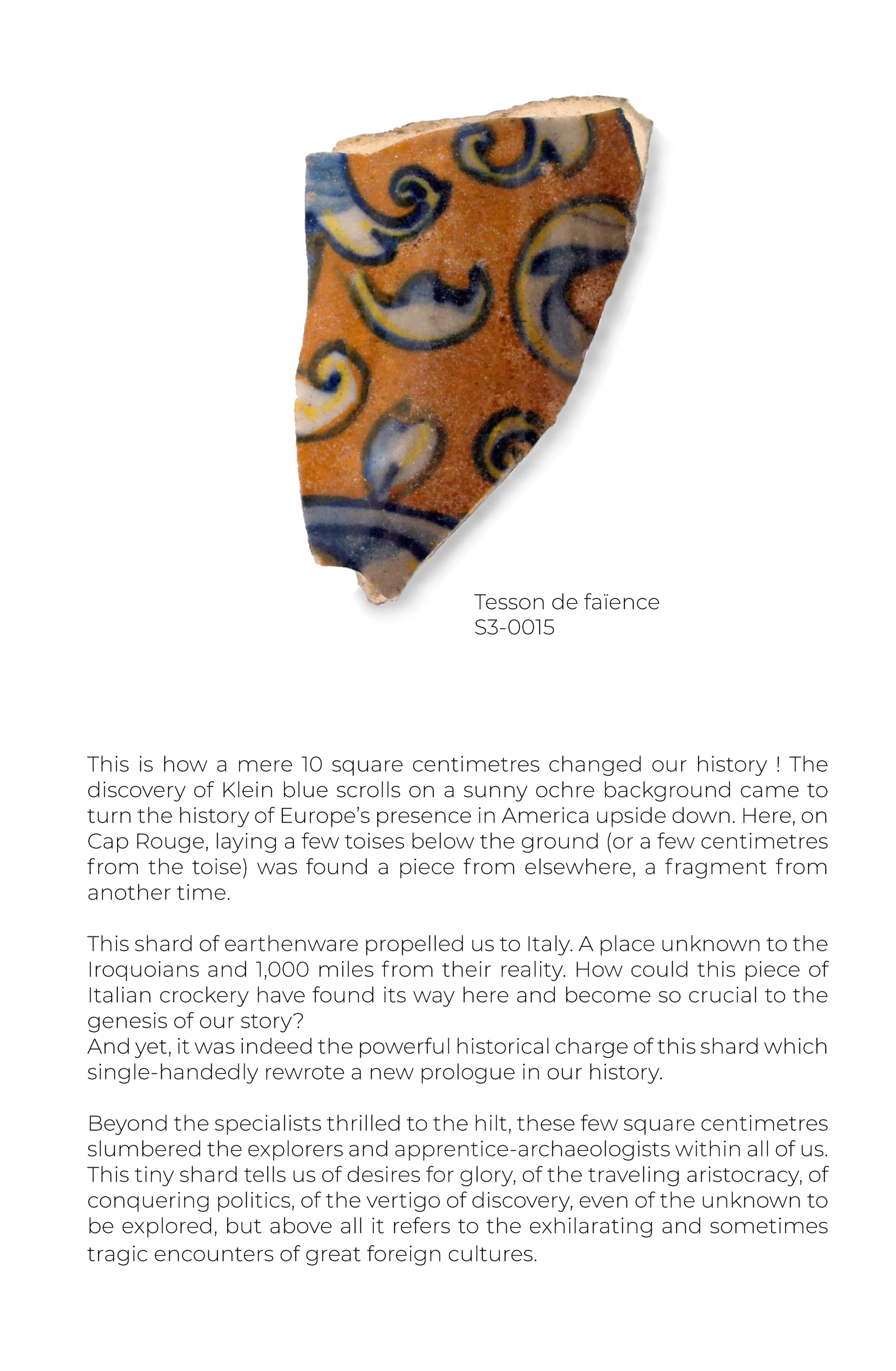 Site Archéologique Cartier-Roberval * Cartier-Roberval Archaeological Site / PROLOGUE — 40