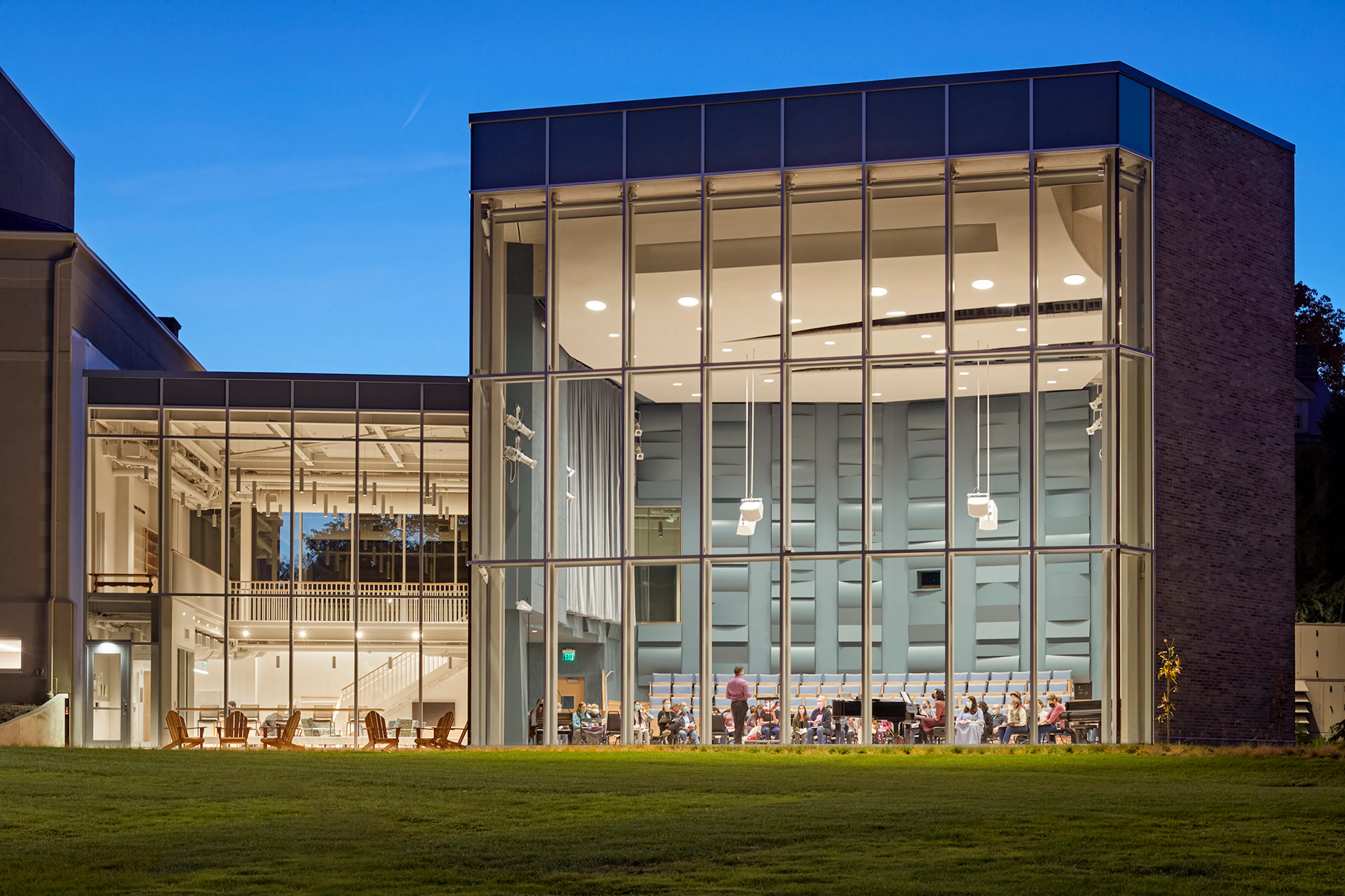 Jaharis Recital Hall and Roberts Music Building at Haverford College