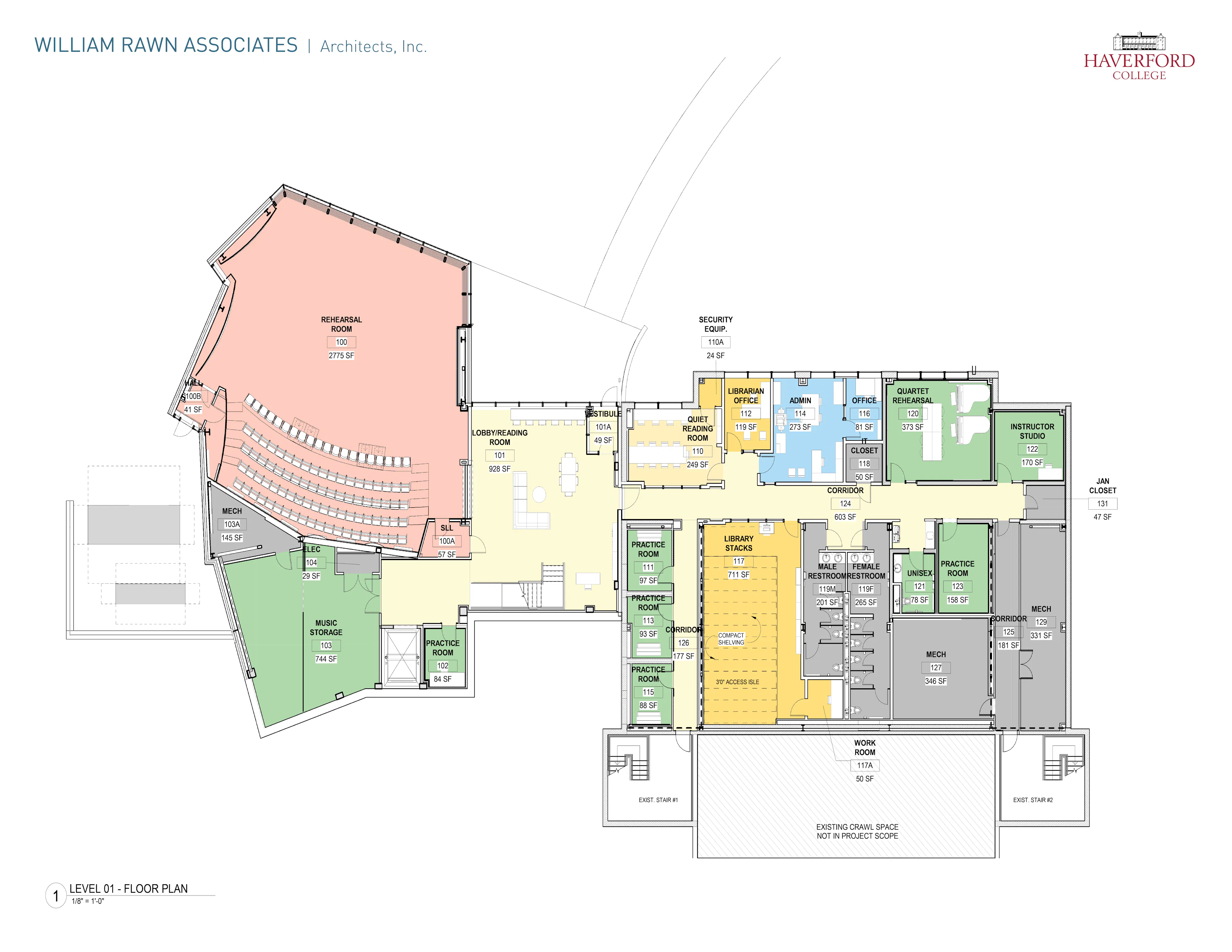 Jaharis Recital Hall and Roberts Music Building at Haverford College — 8