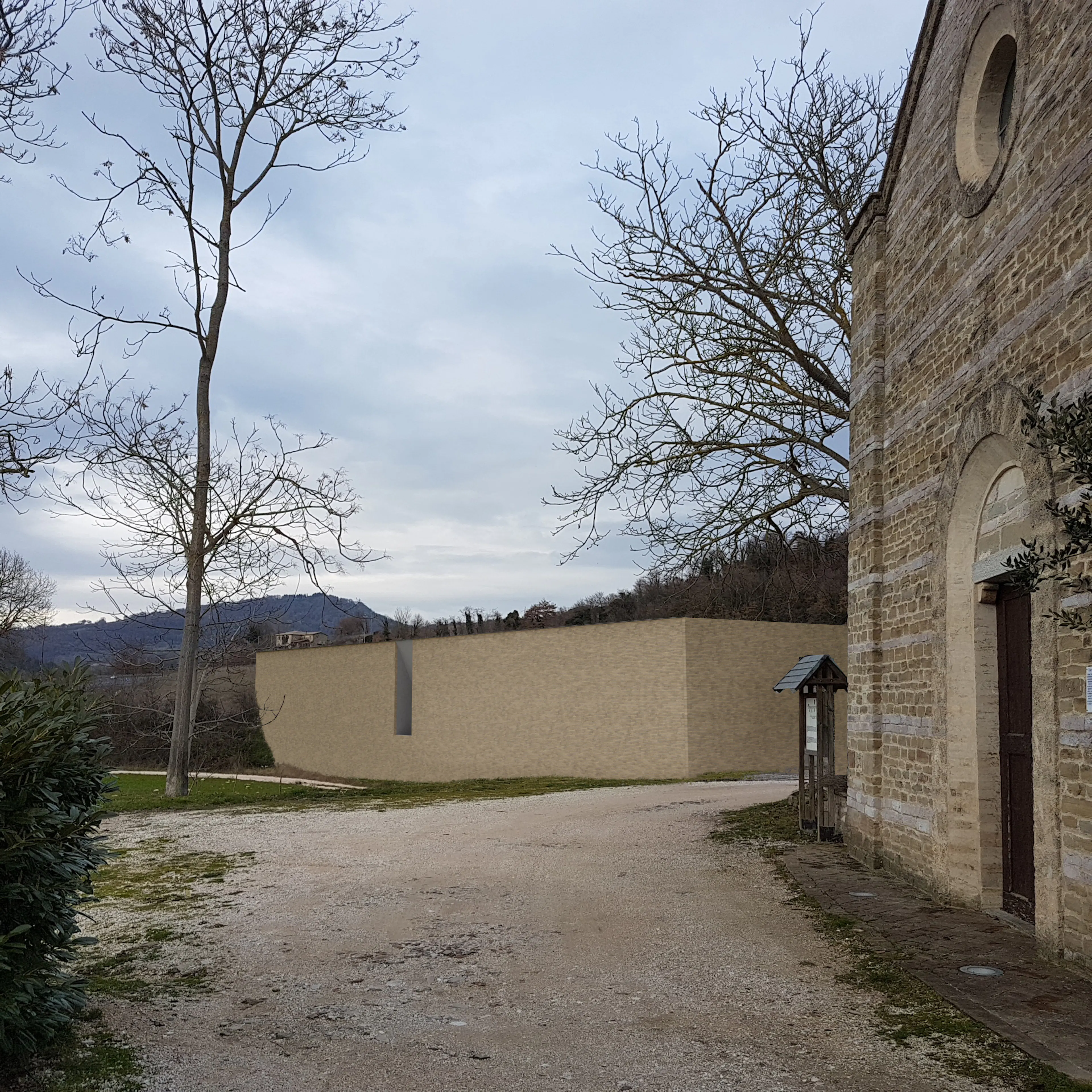 Extension and new “Chapel of the sacred landscape” in the Valfabbrica cemetery — 1