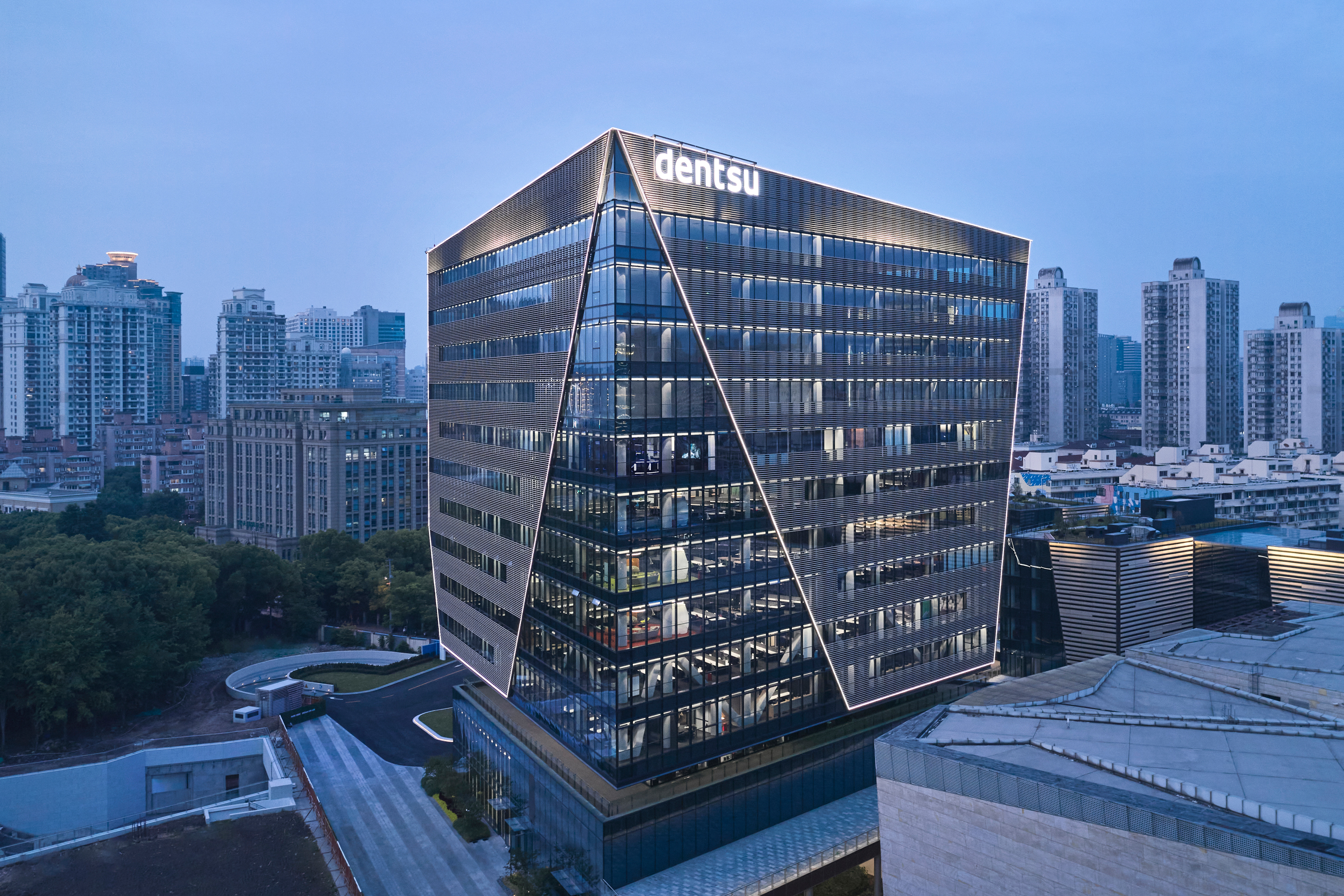 Dentsu China Headquarters By K H International Architizer
