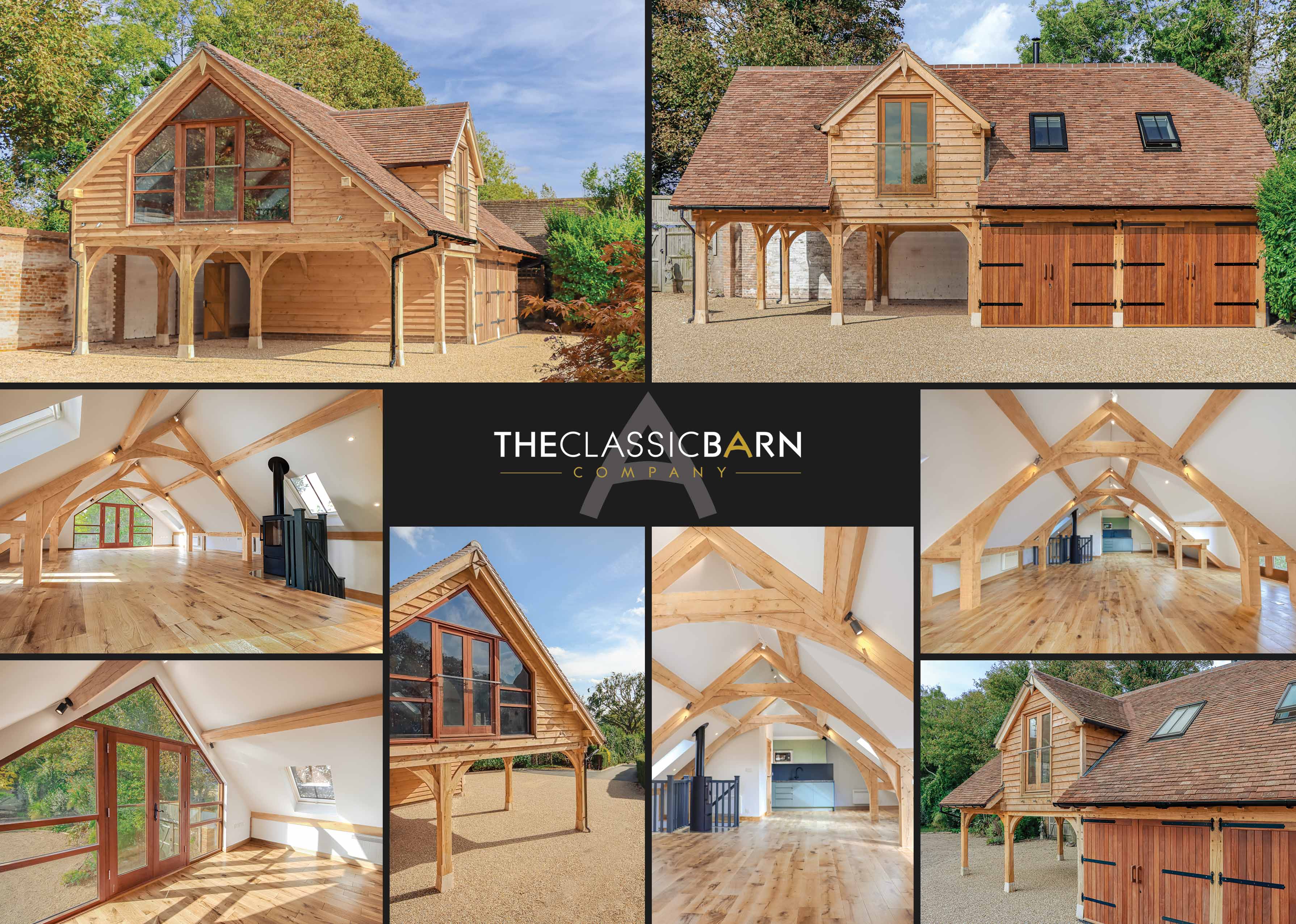 4 Bay Oak Carport With Room Above by The Classic Barn Company - Architizer