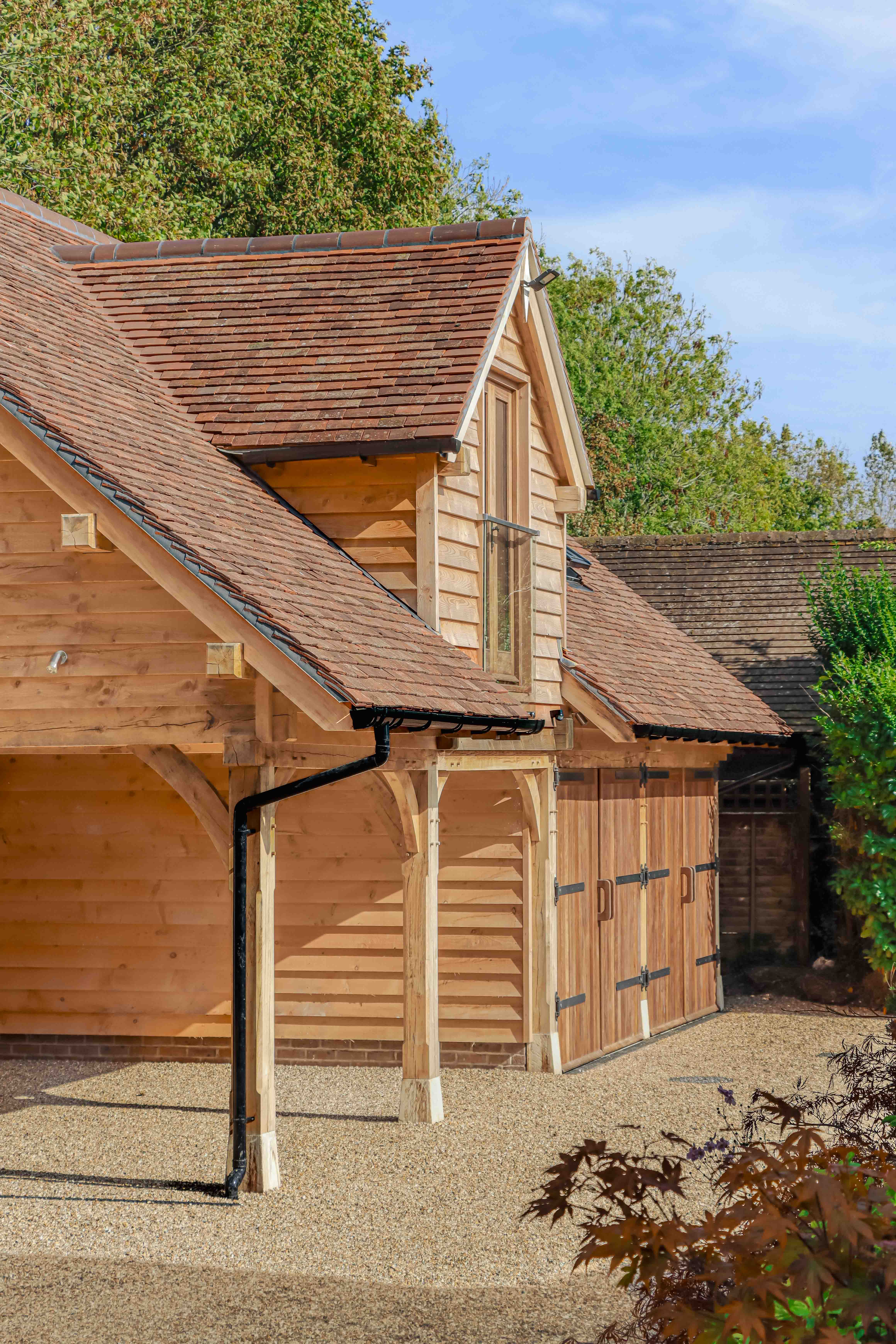 4 Bay Oak Carport With Room Above by The Classic Barn Company - Architizer