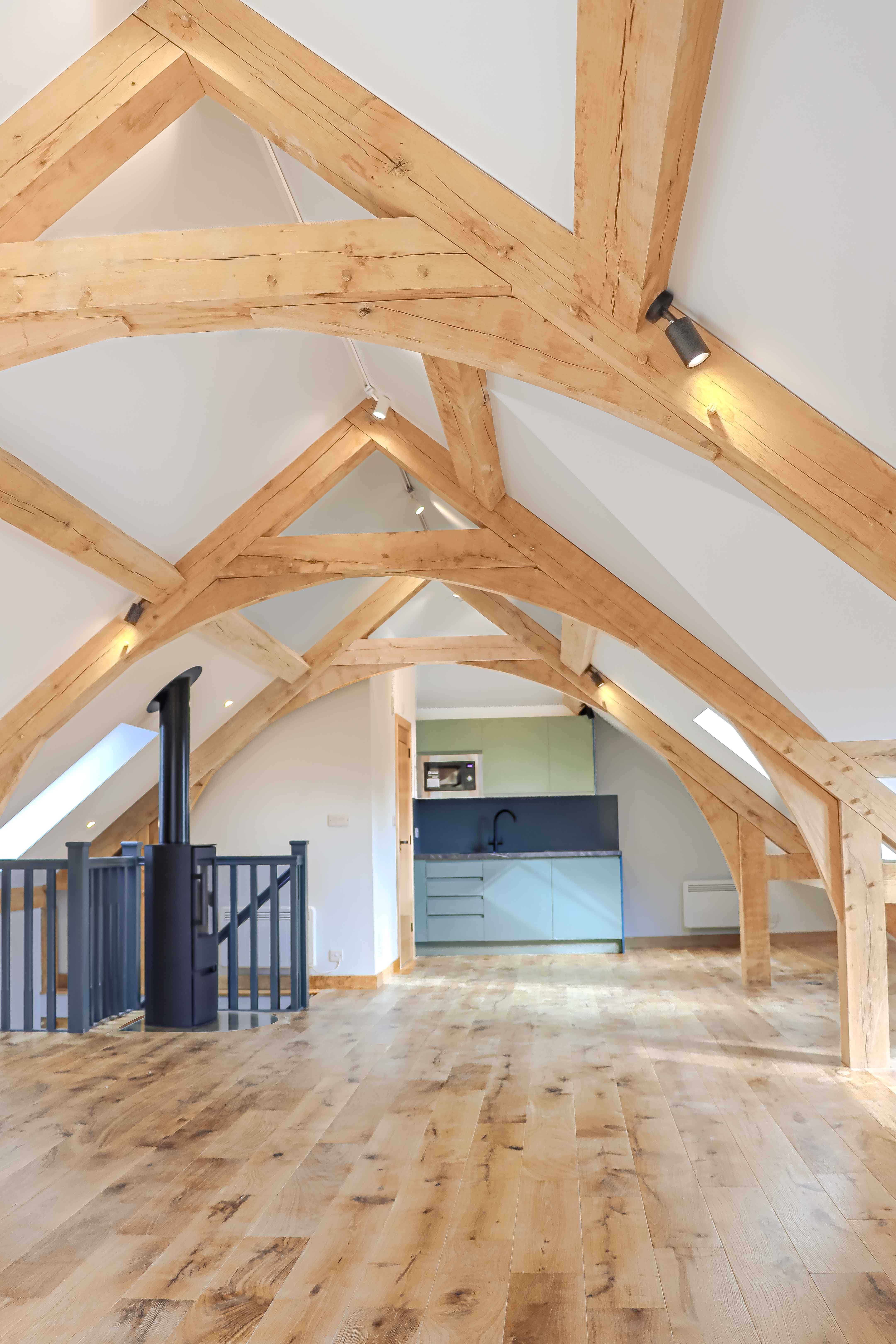 4 Bay Oak Carport With Room Above by The Classic Barn Company - Architizer