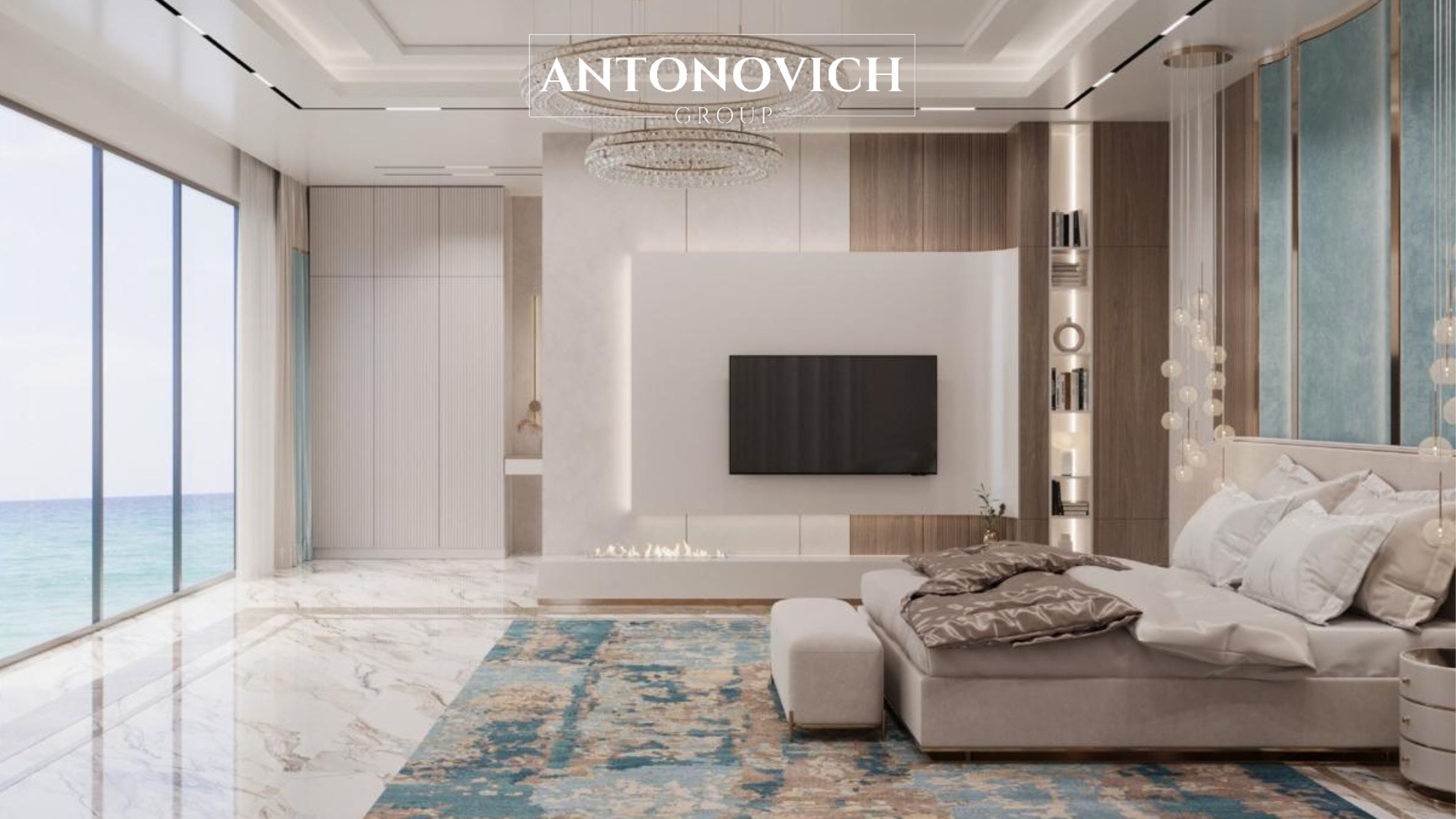 Spacious Bedroom Interior Design With Panoramic Outdoor View by LUXURY ...