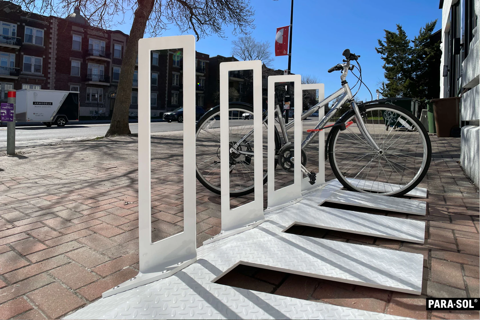 PREFAB CONCEPT | OBLIQUE BIKE RACK by PARA-SOL ARCHITECTURE - Architizer