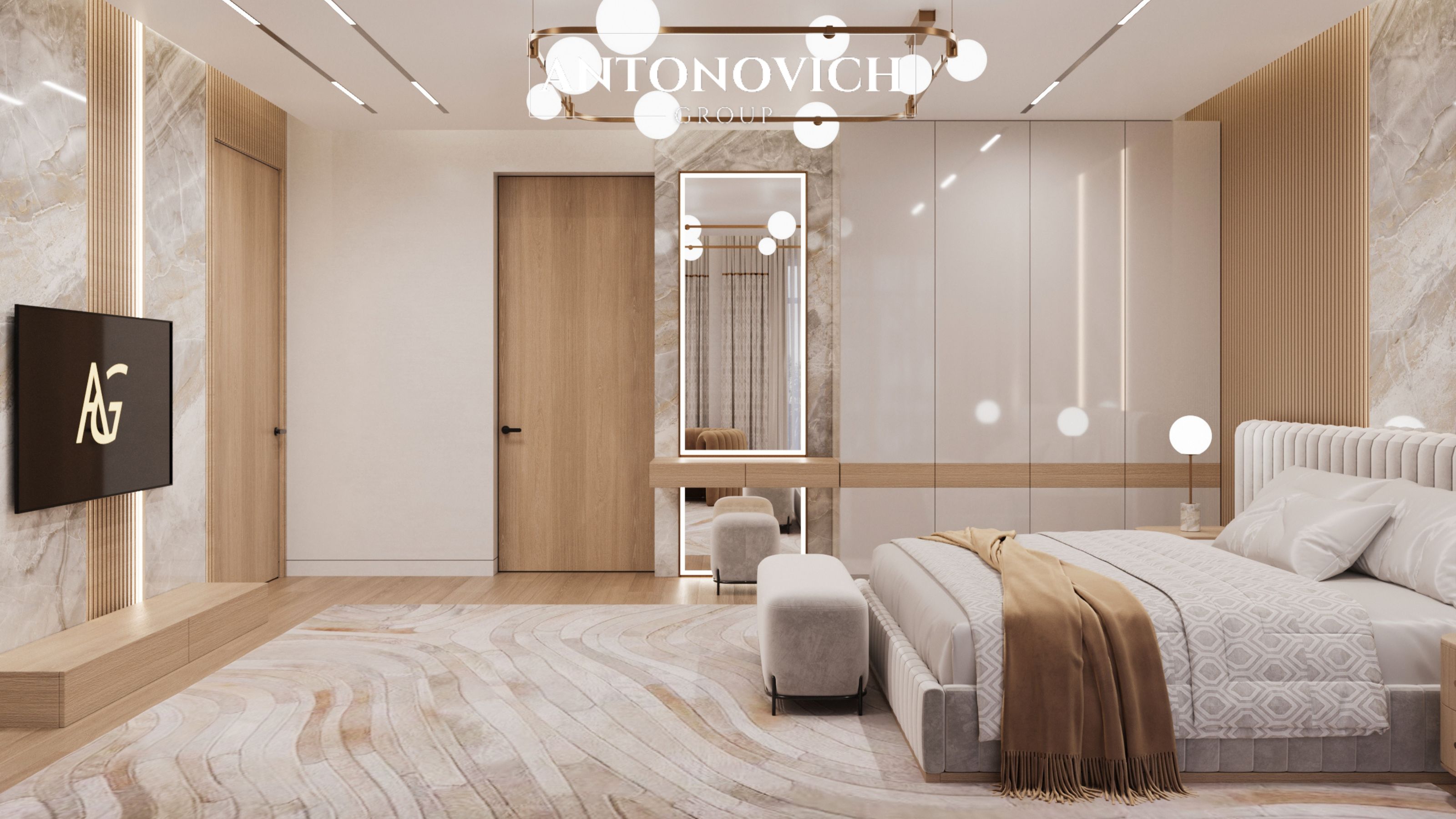 Modern Aesthetic Bedroom Interior Design and Furniture Solution by ...