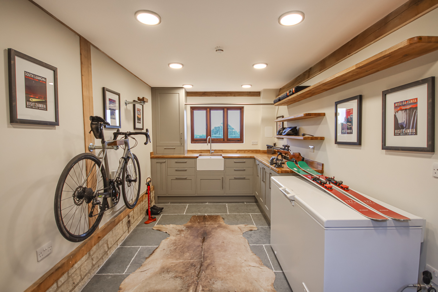 4 Bay Oak Framed Garage With Room Above by The Classic Barn Company ...