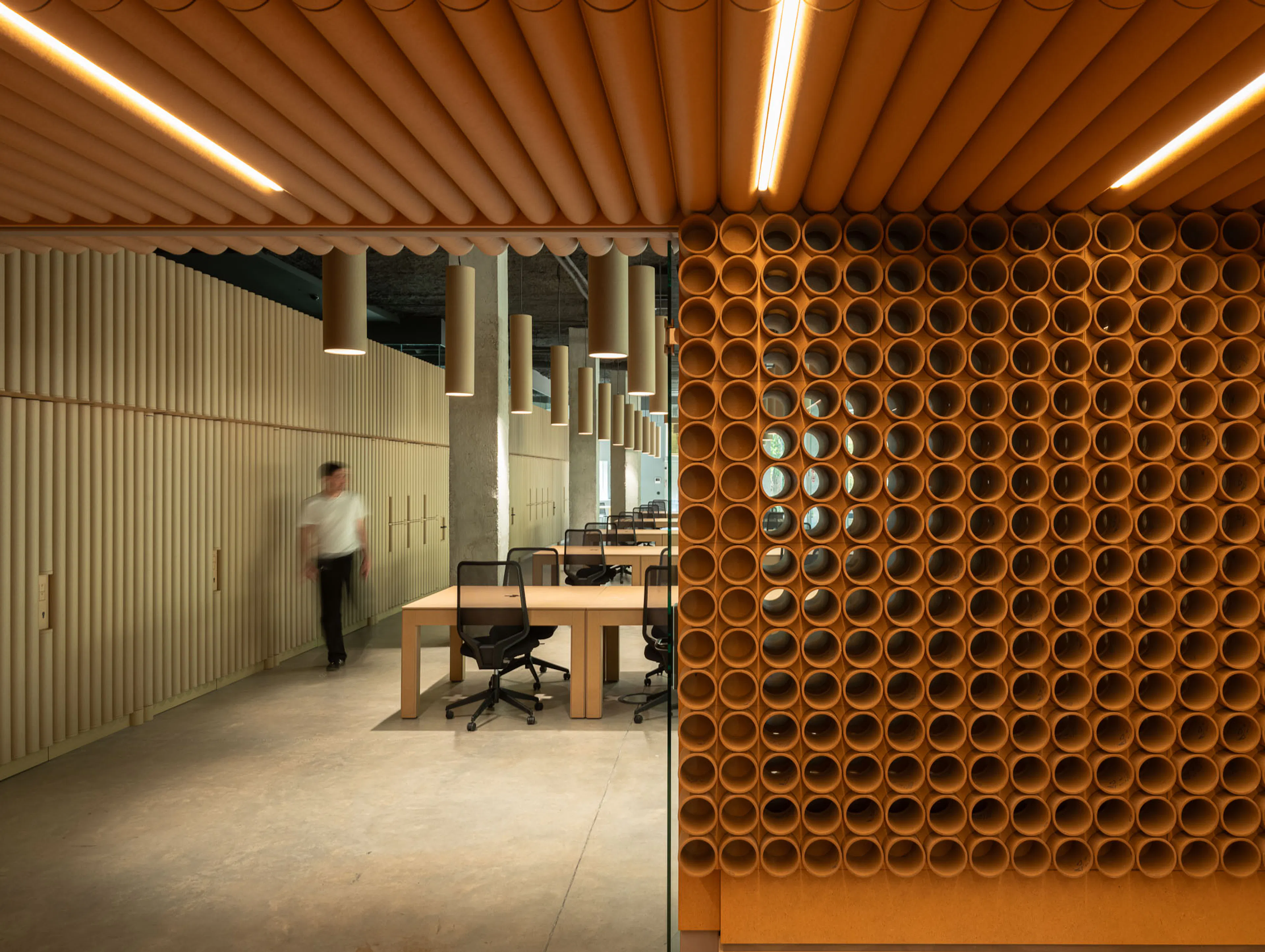 Red Cross on the Street. A Cardboard Office — 4