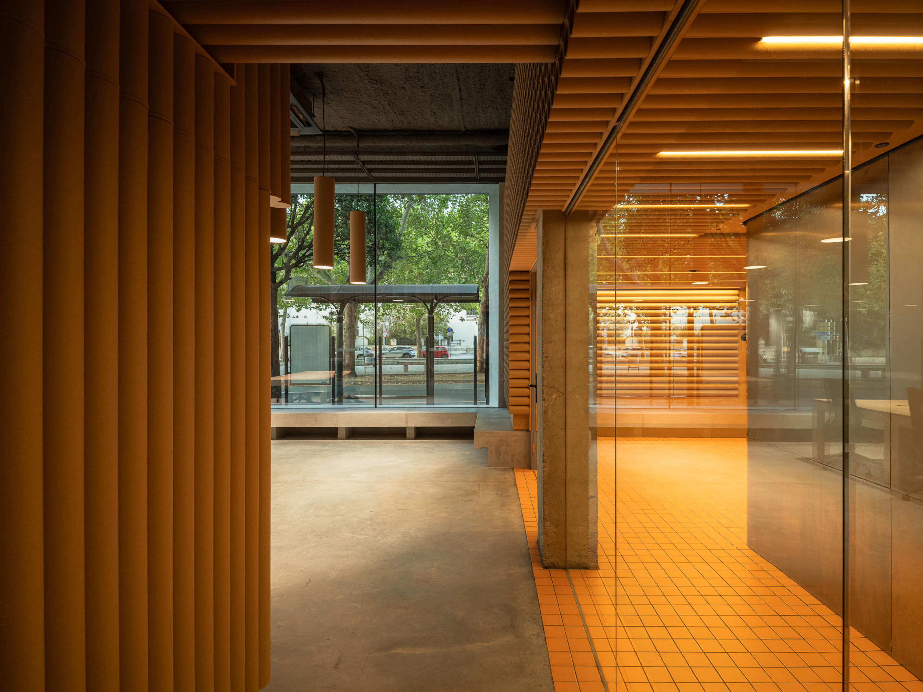 Red Cross on the Street. A Cardboard Office — 1