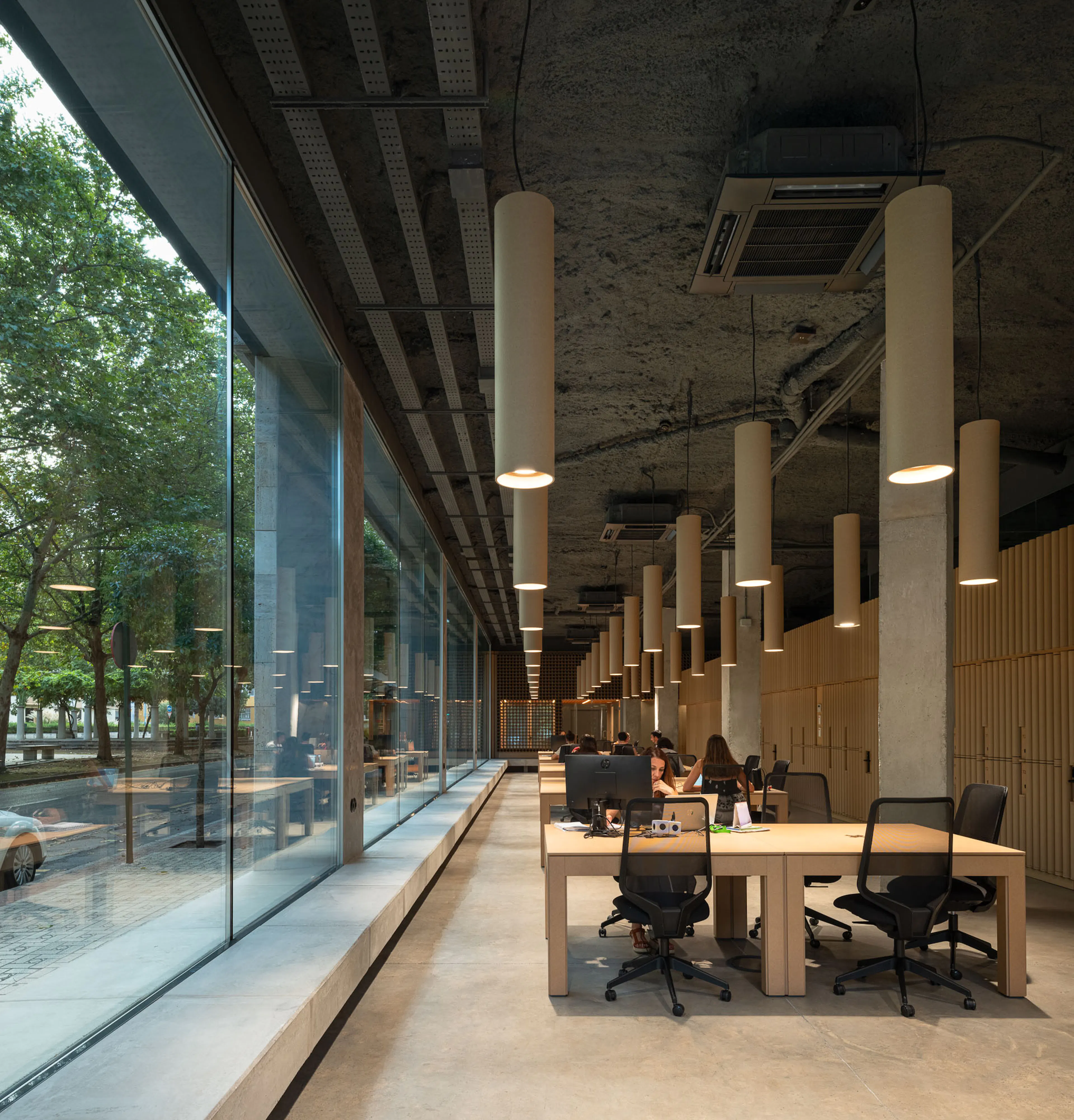 Red Cross on the Street. A Cardboard Office — 3