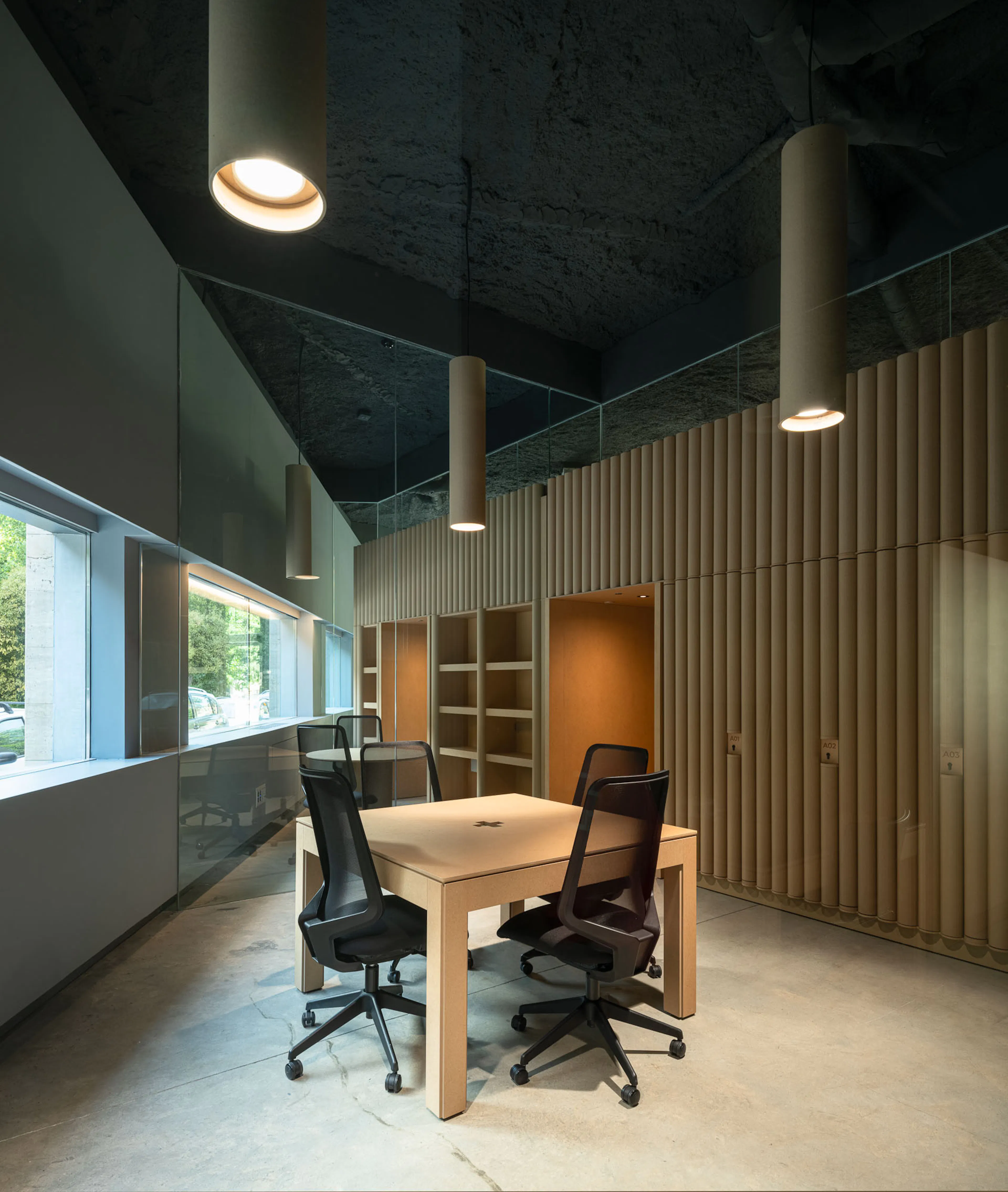 Red Cross on the Street. A Cardboard Office — 15