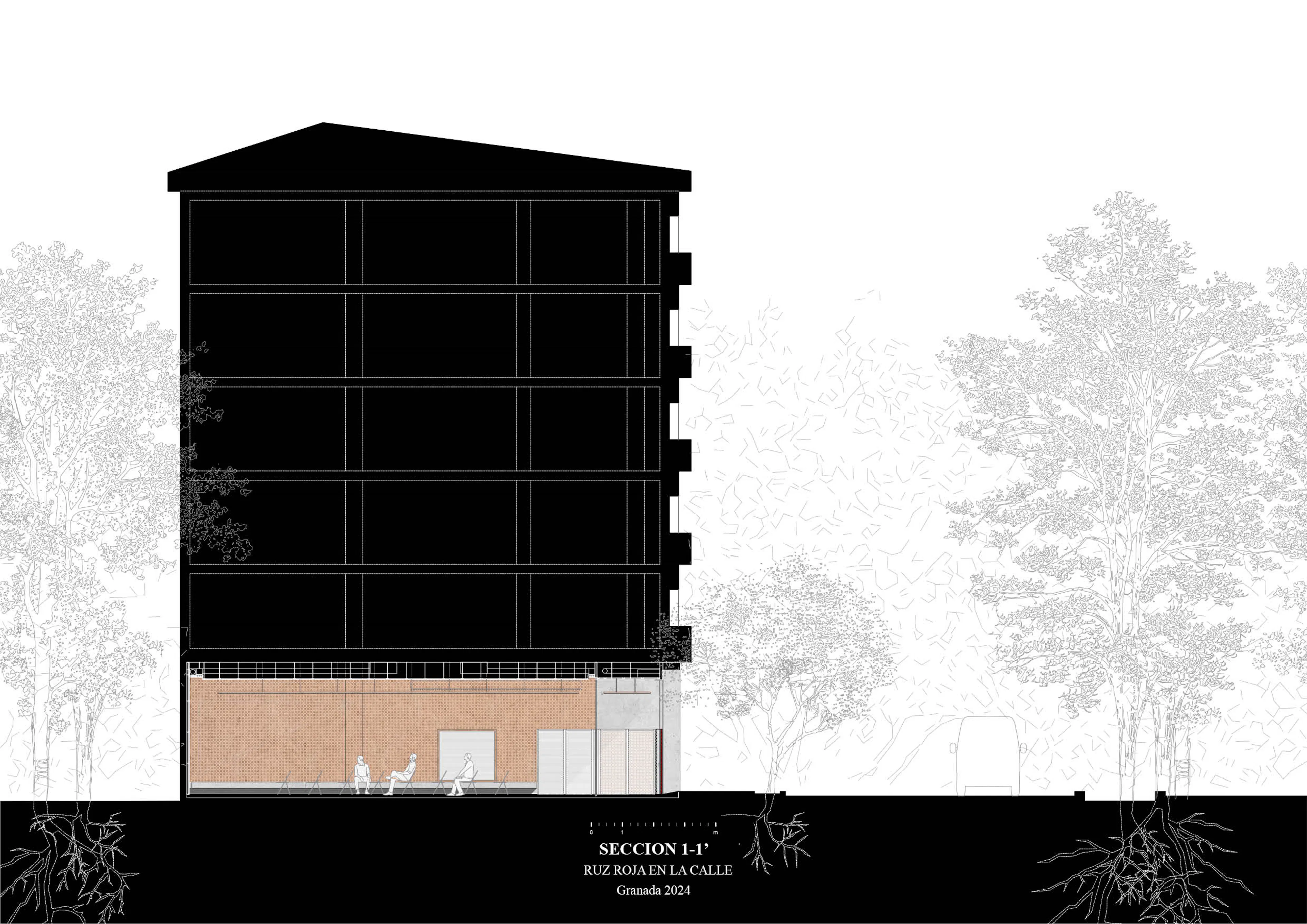 Red Cross on the Street. A Cardboard Office — 30