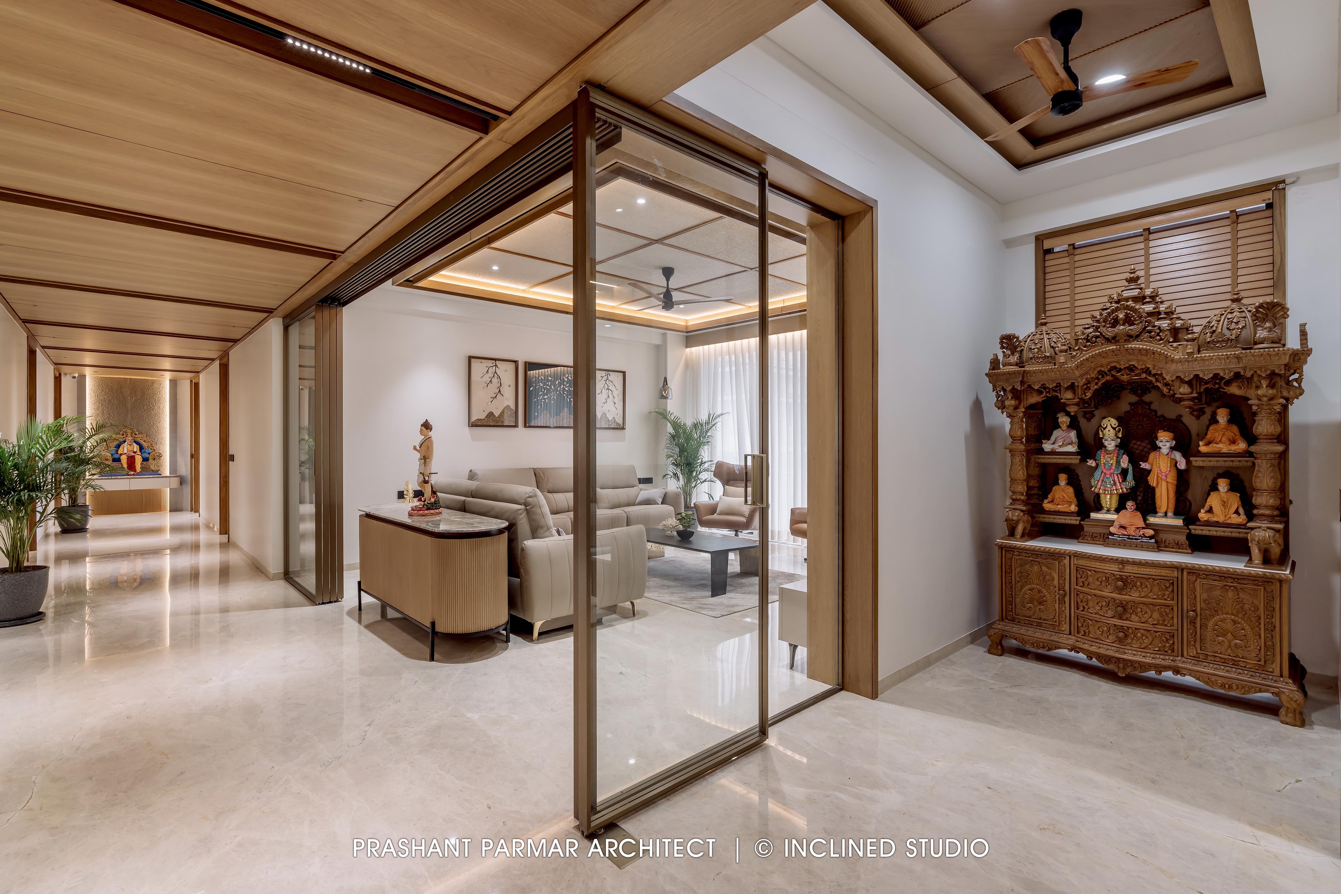 4BHK Timeless Interiors at Skara Divyam by Prashant Parmar Architect ...