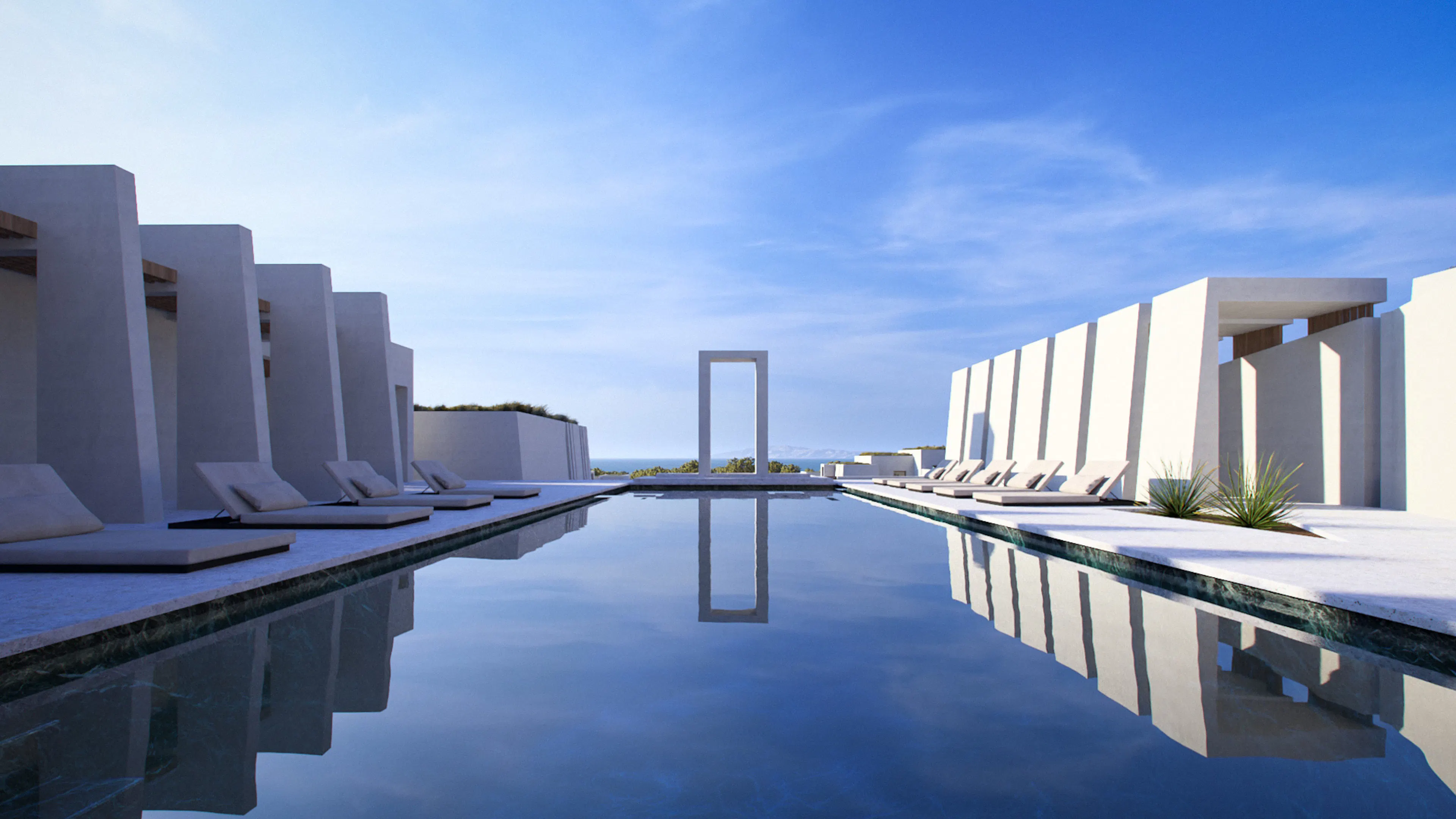 Arched residencies in Santorini island — 1