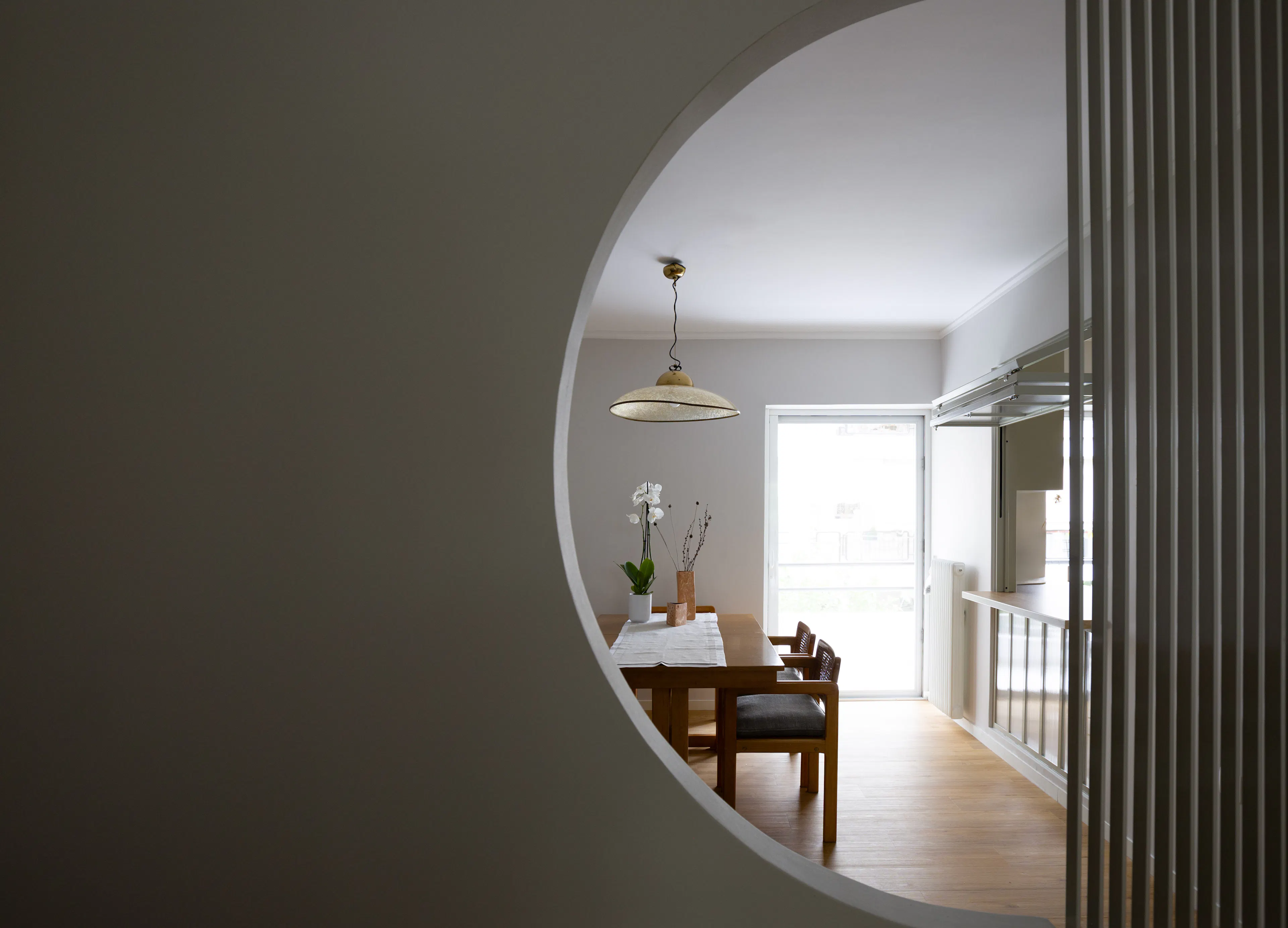 Arched residencies in Santorini island