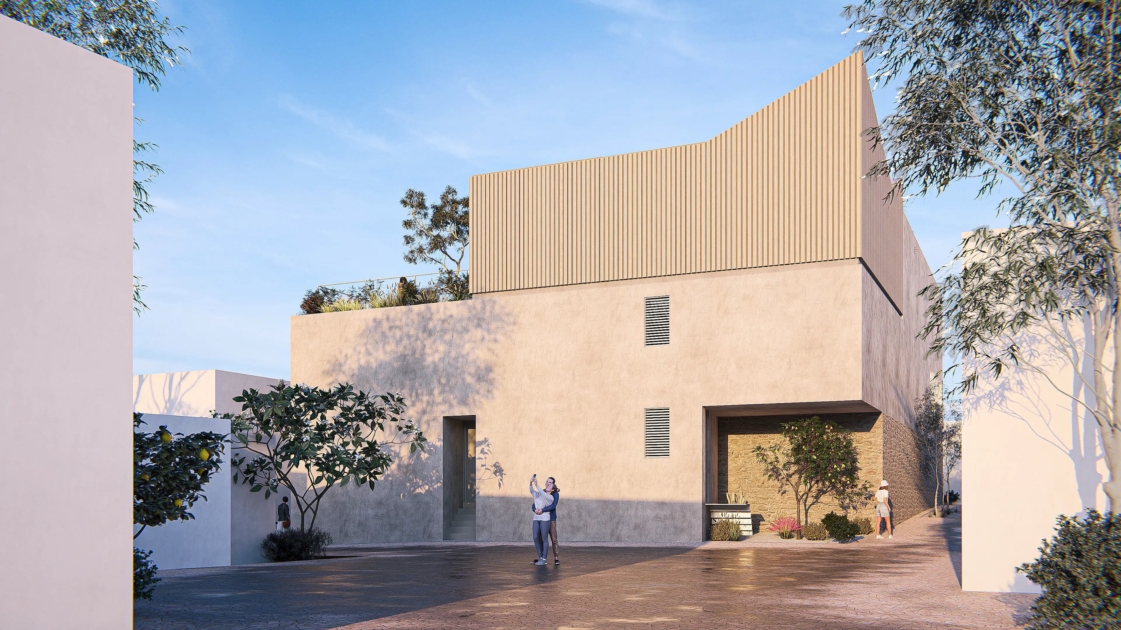 The garden house in the city