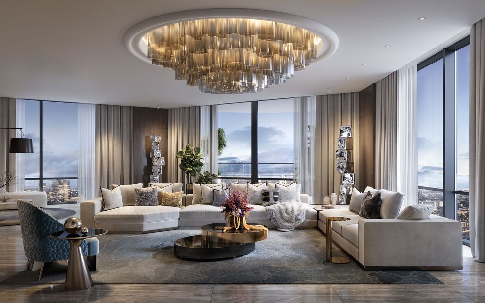 Penthouse interior design with natural motifs by Studia 54 - Architizer