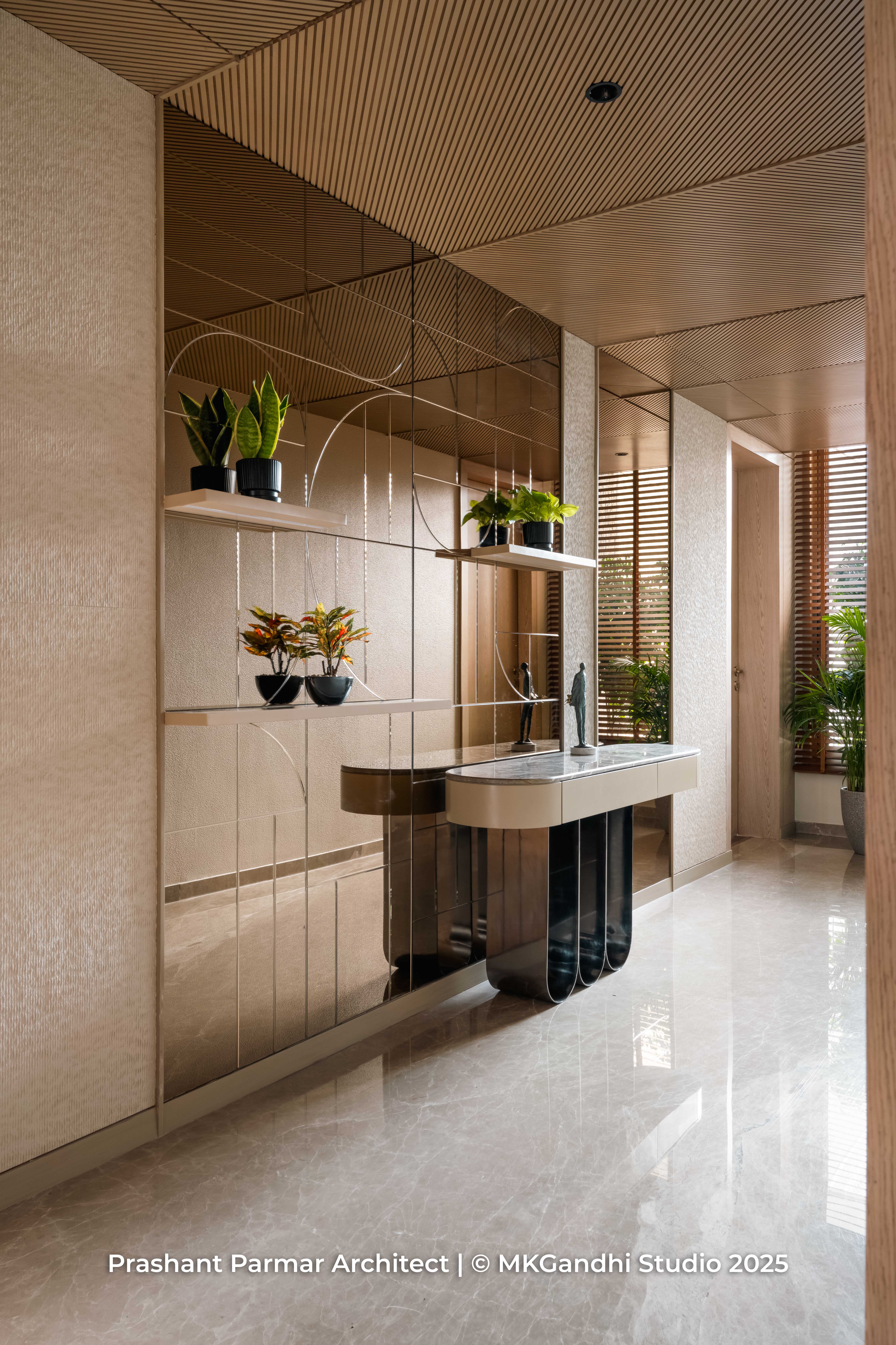 Graceful 5BHK Interiors at Viola Apartment by Prashant Parmar Architect ...