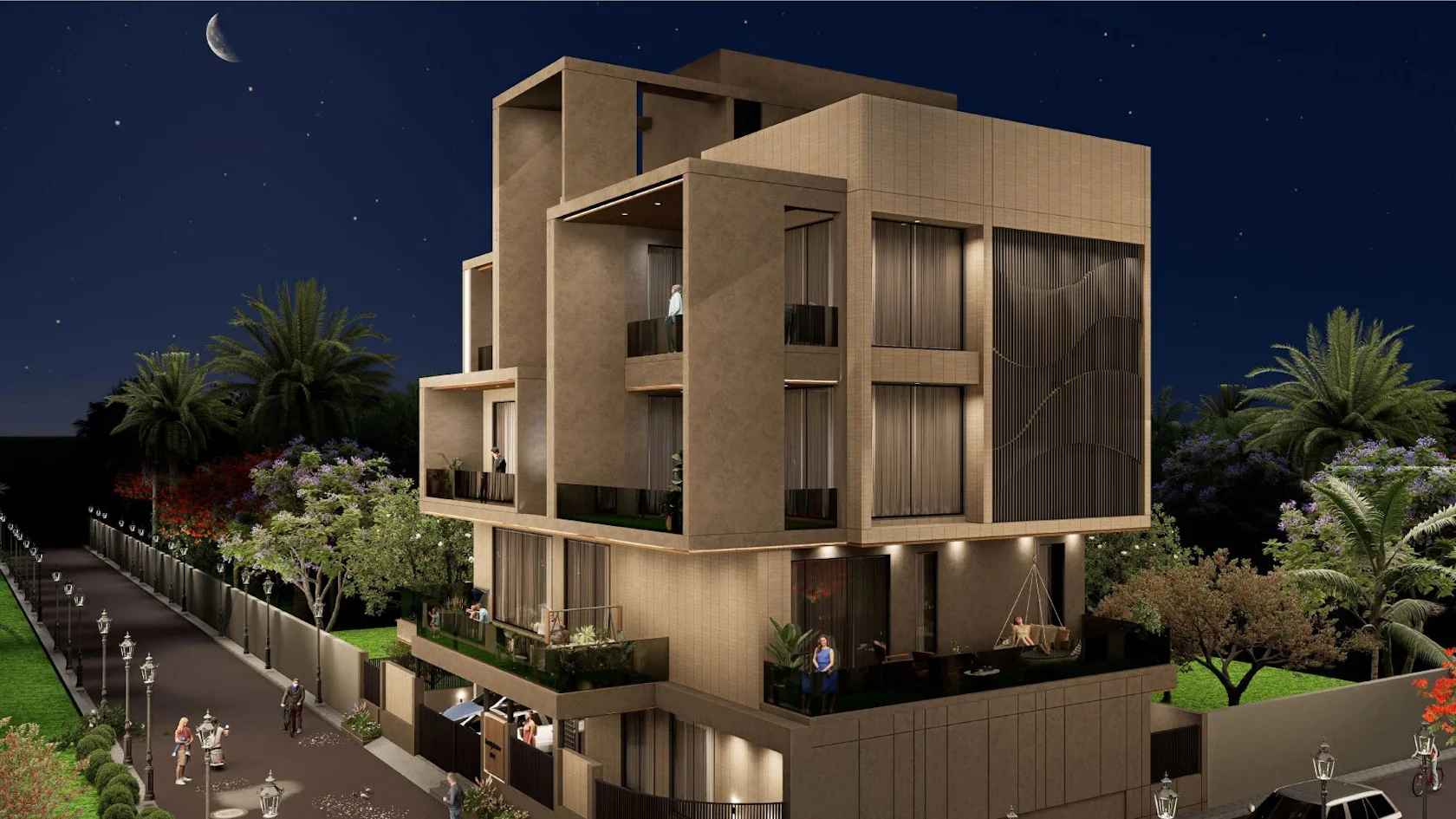 10,760 sq.ft. Luxurious Cuboid House Design at Usmanpura | Best ...