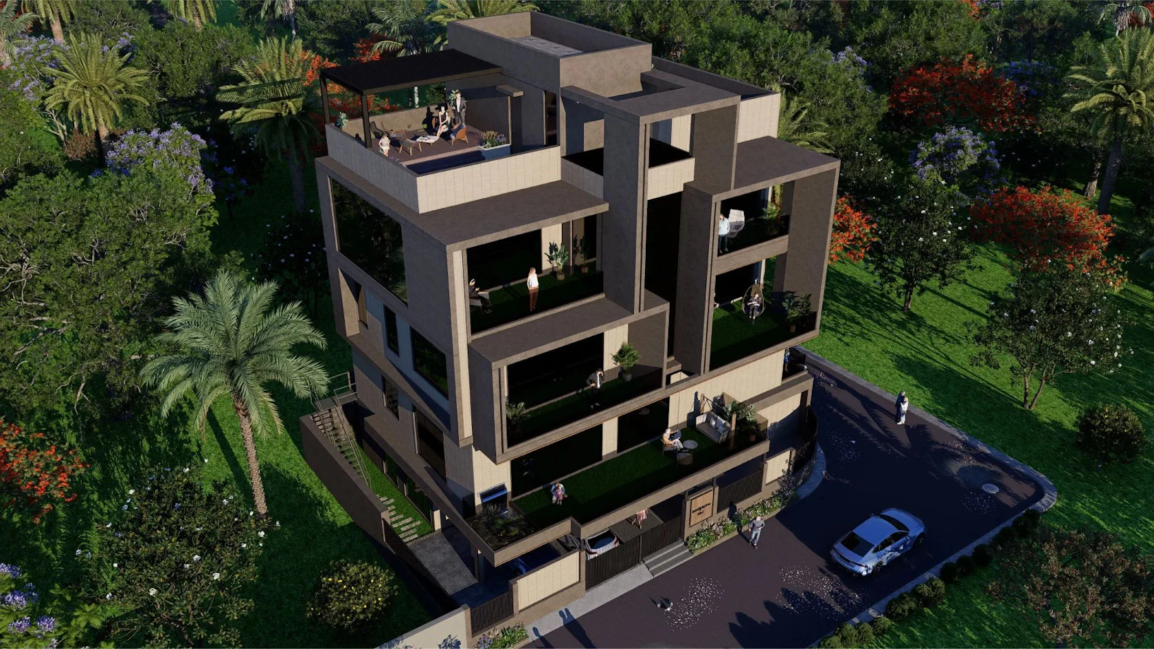 10,760 sq.ft. Luxurious Cuboid House Design at Usmanpura | Best ...