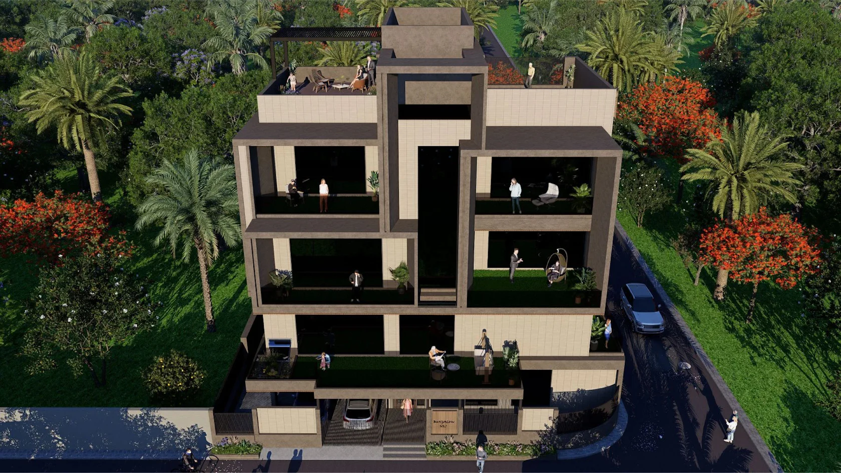 10,760 sq.ft. Luxurious Cuboid House Design at Usmanpura | Best ...