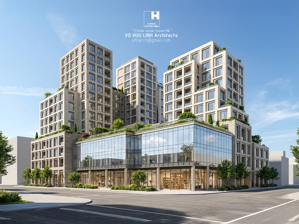 Mixed-Use Commercial and Residential Complex by Vo Huu Linh Architects ...