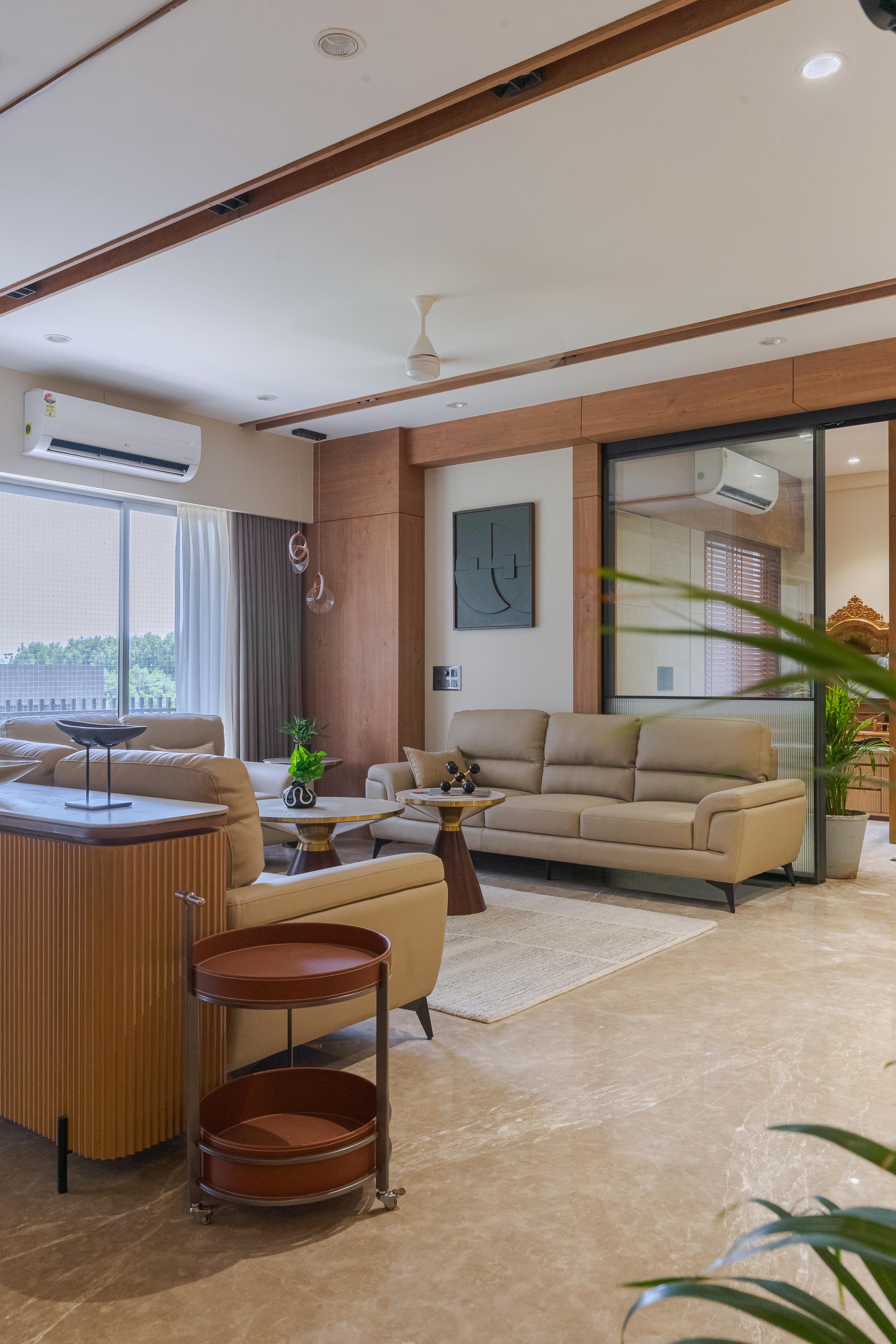 NRI Apartment Interiors at Swati Parkside by Prashant Parmar Architect ...