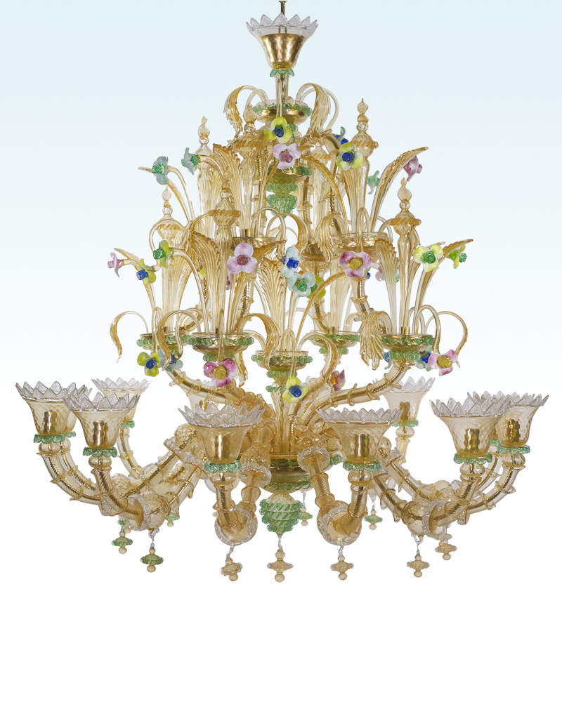 Michelle – Classic Venetian Murano Glass Chandelier for Luxury Interiors