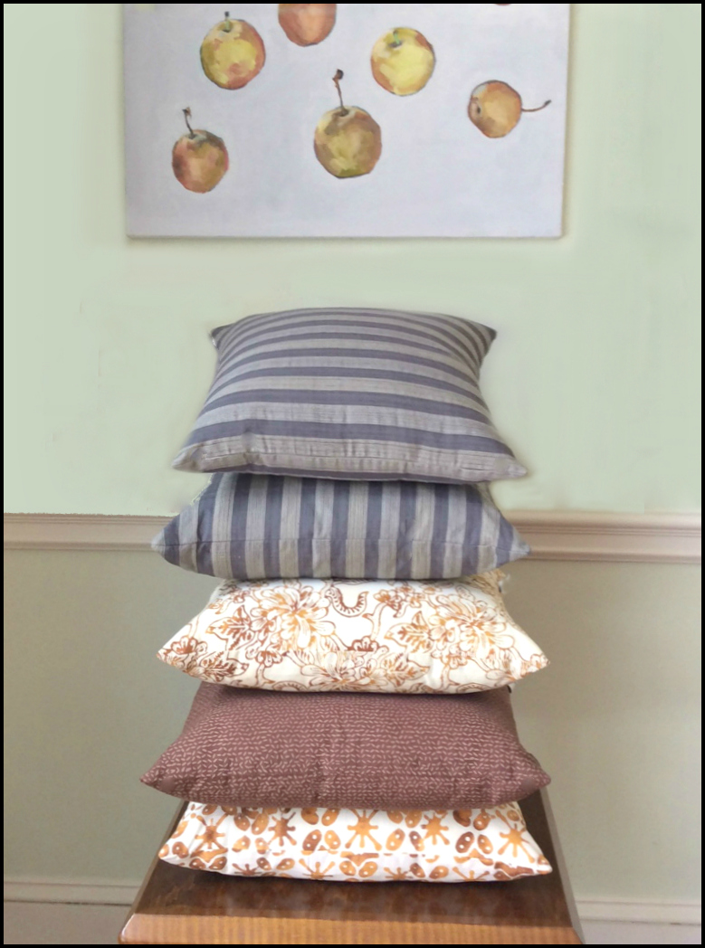 Lurik and block batik pillows